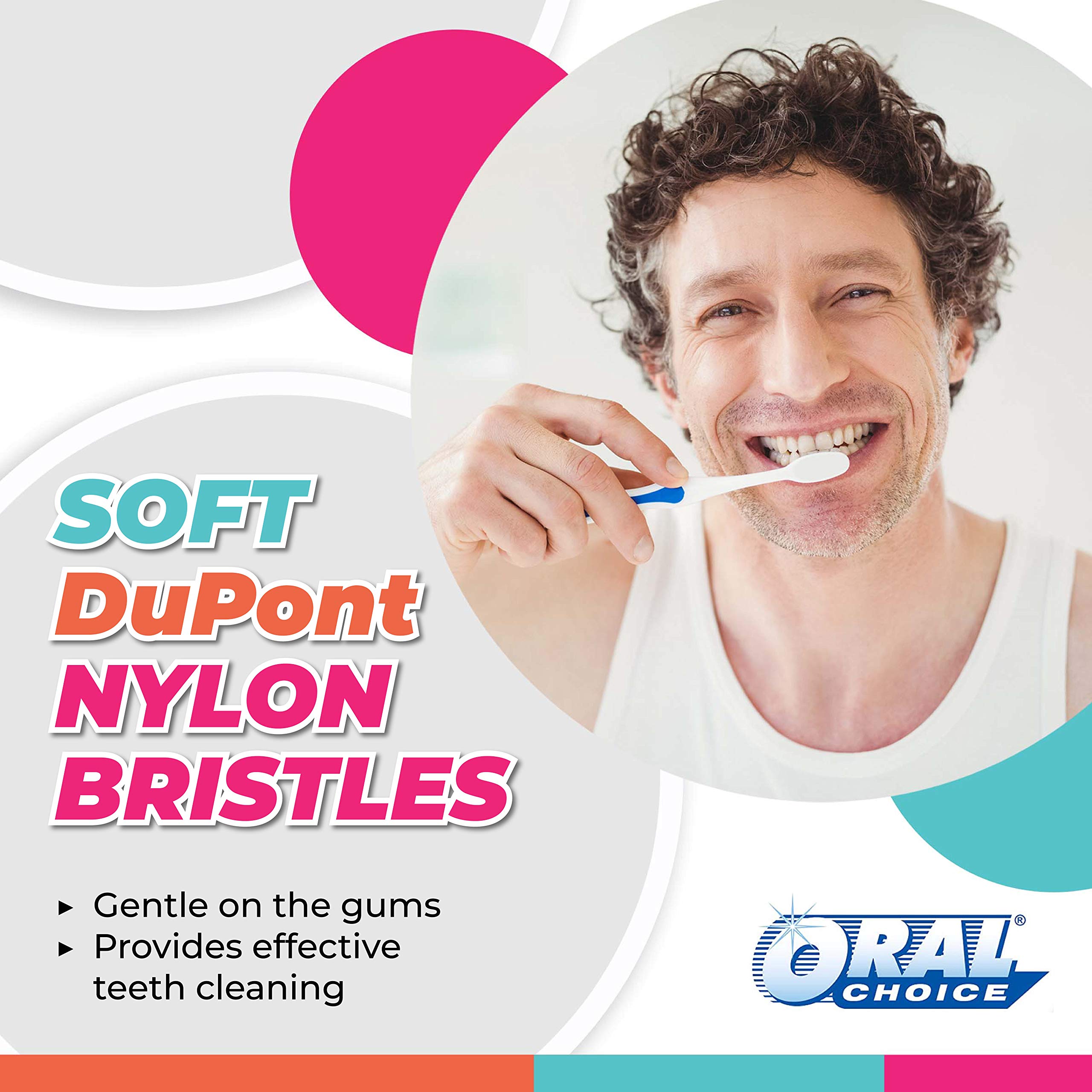 100-Pack Flame Adult Toothbrushes | Soft Bristle Bulk Toothbrushes with Tongue Cleaner | Dupont Nylon Bristles for Gentle Cleaning | Disposable Dental Hygiene Products | Perfect for Travel, Hotels, and Emergency Kits