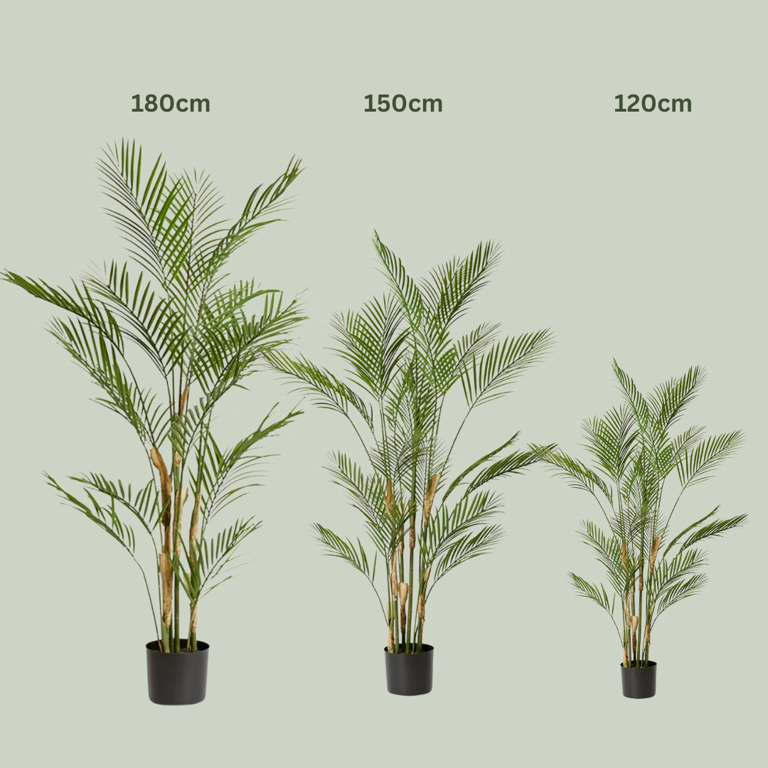 Artificial Phoenix Palm Tree - 5ft Tall Fake Tropical Plant for Outdoor & Indoor Decor - Perfect for Patio, Garden, Poolside, and Office Spaces
