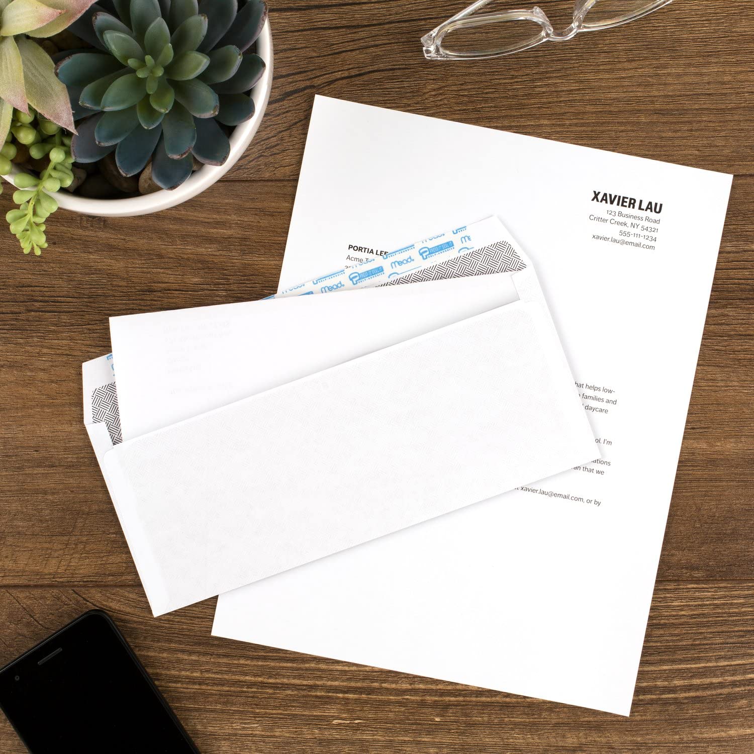 #10 Self-Seal Business Envelopes with Left Window - 500 Pack (742022) | Security Tinted White Peel & Seal Envelopes for Mailing, Invoices & Office Documents