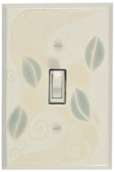 All Fired Up Switchplate Single Outlet Cover with Trailing Vine Design #AG136S - Perfect for Home Decor, Bedroom & Kitchen Wall Outlet Covers