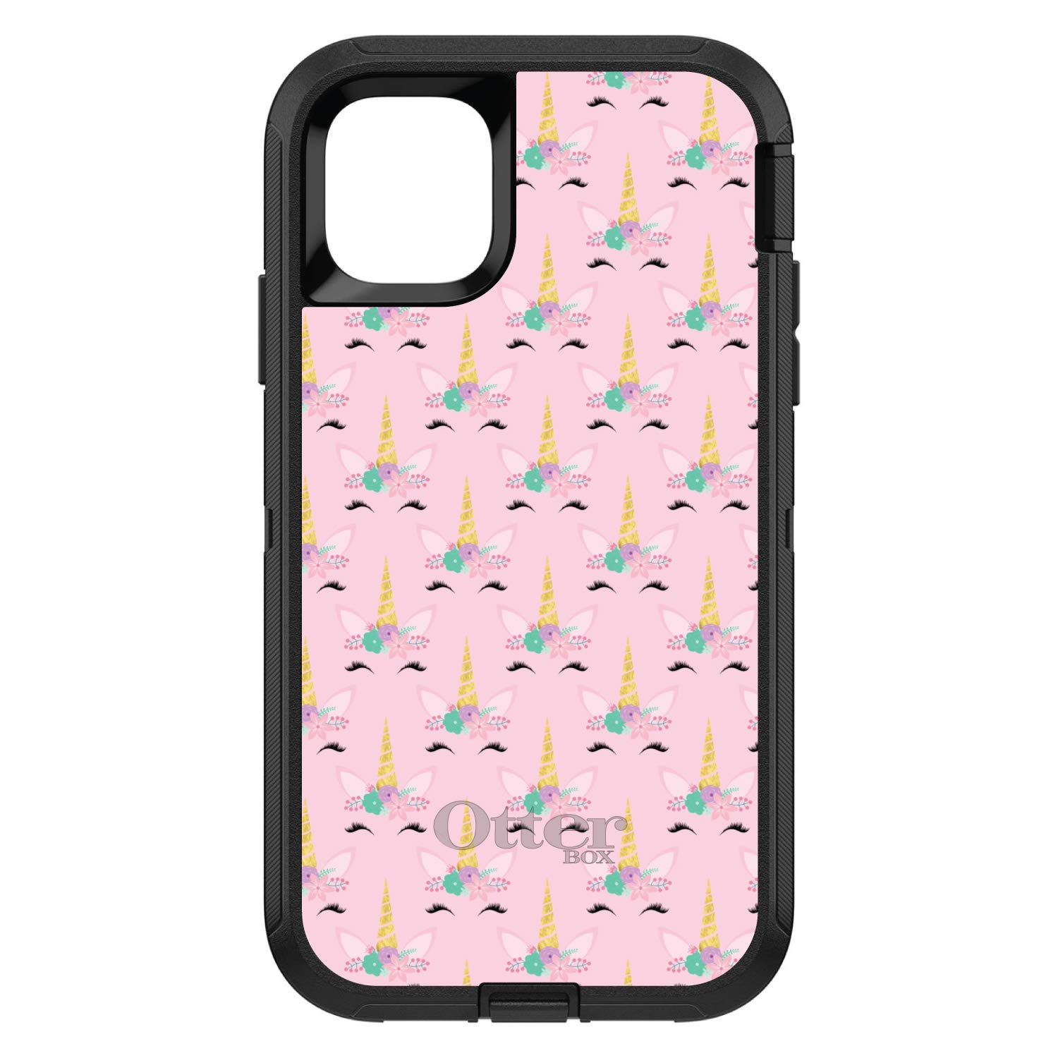 DistinctInk iPhone 12 Pro MAX Case (6.7 Inch) - Shockproof Unicorn Pattern Phone Cover - Pink Purple Black Protective Case - Perfect for Work, Travel & Everyday Use