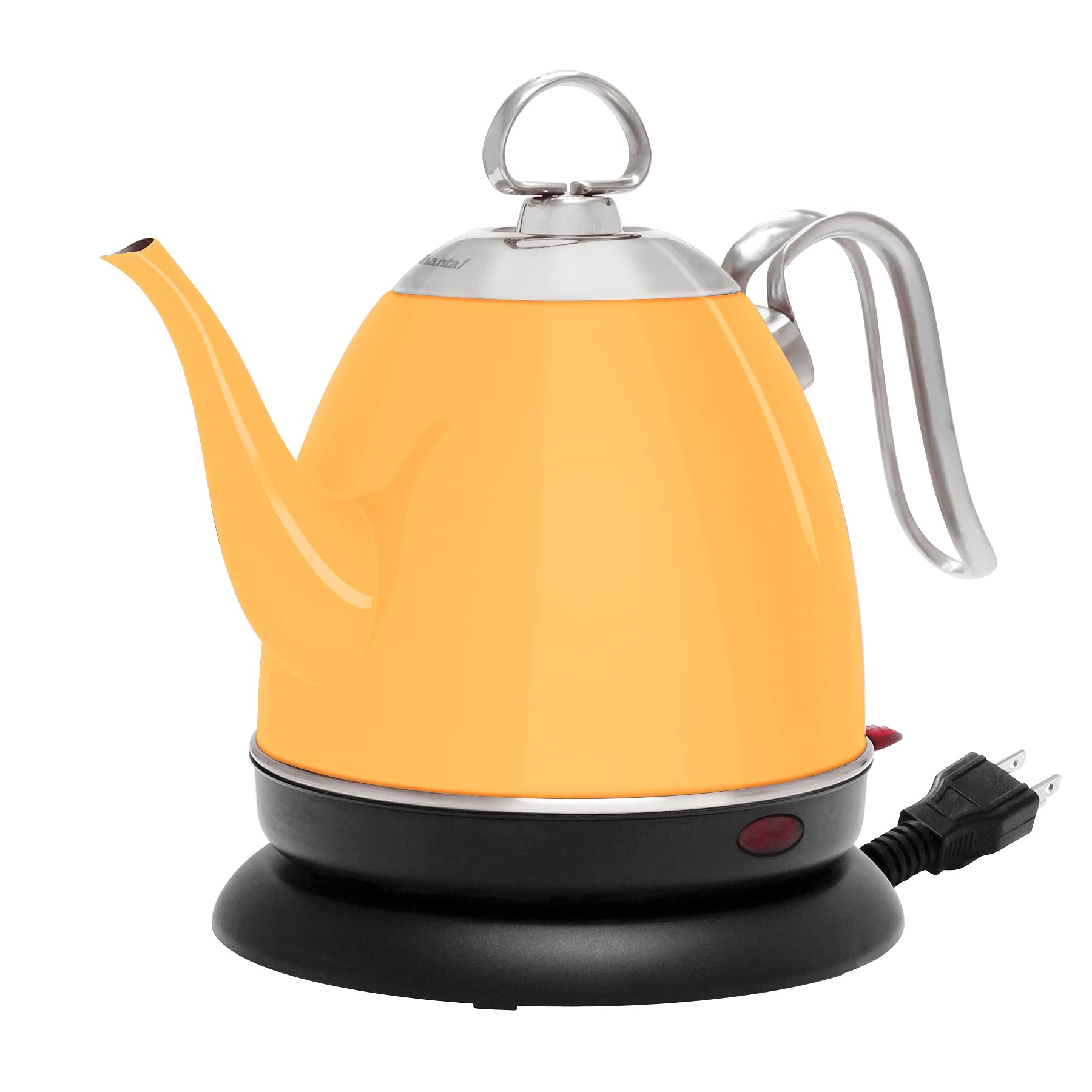 Chantal Mia Electric Kettle - 32 oz Stainless Steel Water Boiler with Auto Shut-Off - Fast Heating & Quiet Operation - Perfect for Tea, Coffee & Office Use (Marigold)