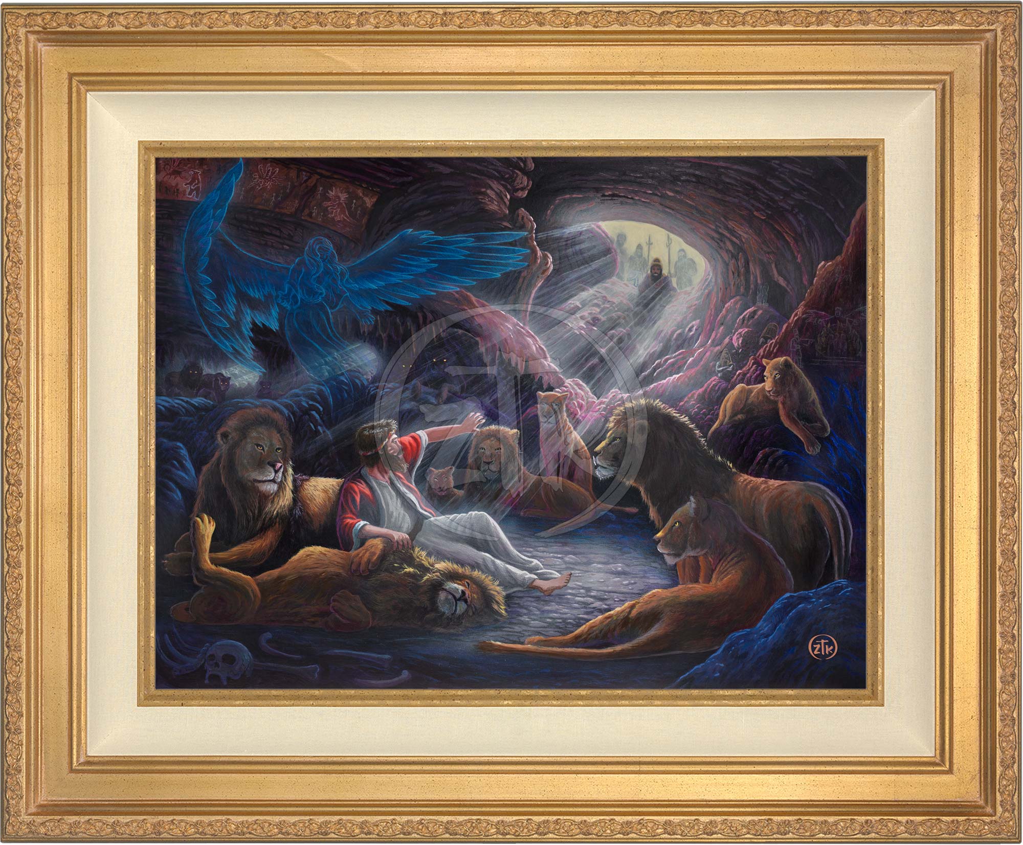 Daniel in the Lion's Den Limited Edition Canvas Wall Art - Biblical Story Painting for Home Decor, Church, Office & Gift