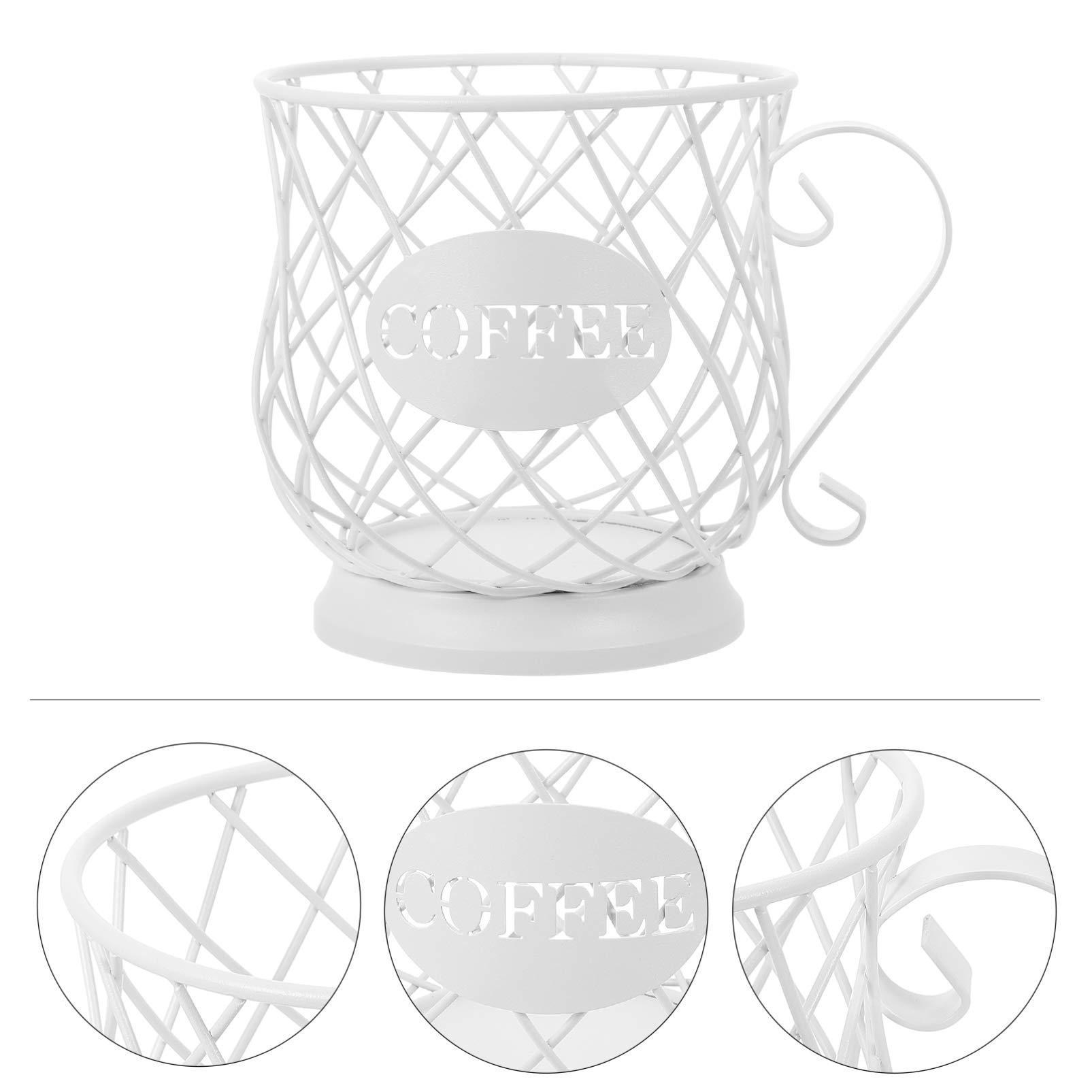 PRETYZOOM Coffee Capsule Holder Organizer - Reusable Coffee Pod Storage Basket for Keurig K-Cup, Nespresso & Dolce Gusto - Perfect for Kitchen Countertop & Office Coffee Station