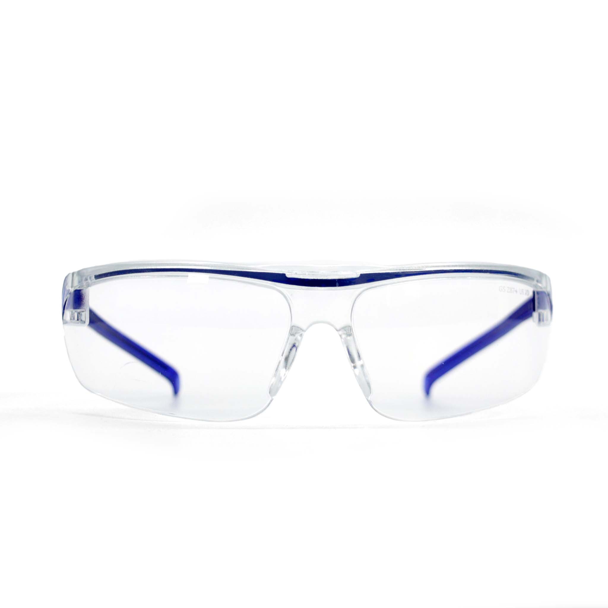 Detectable Anti-Fog Safety Glasses with Blue Frame - 10 Pairs per Box - Ideal for Food Processing, Cleanrooms & Industrial Safety Work