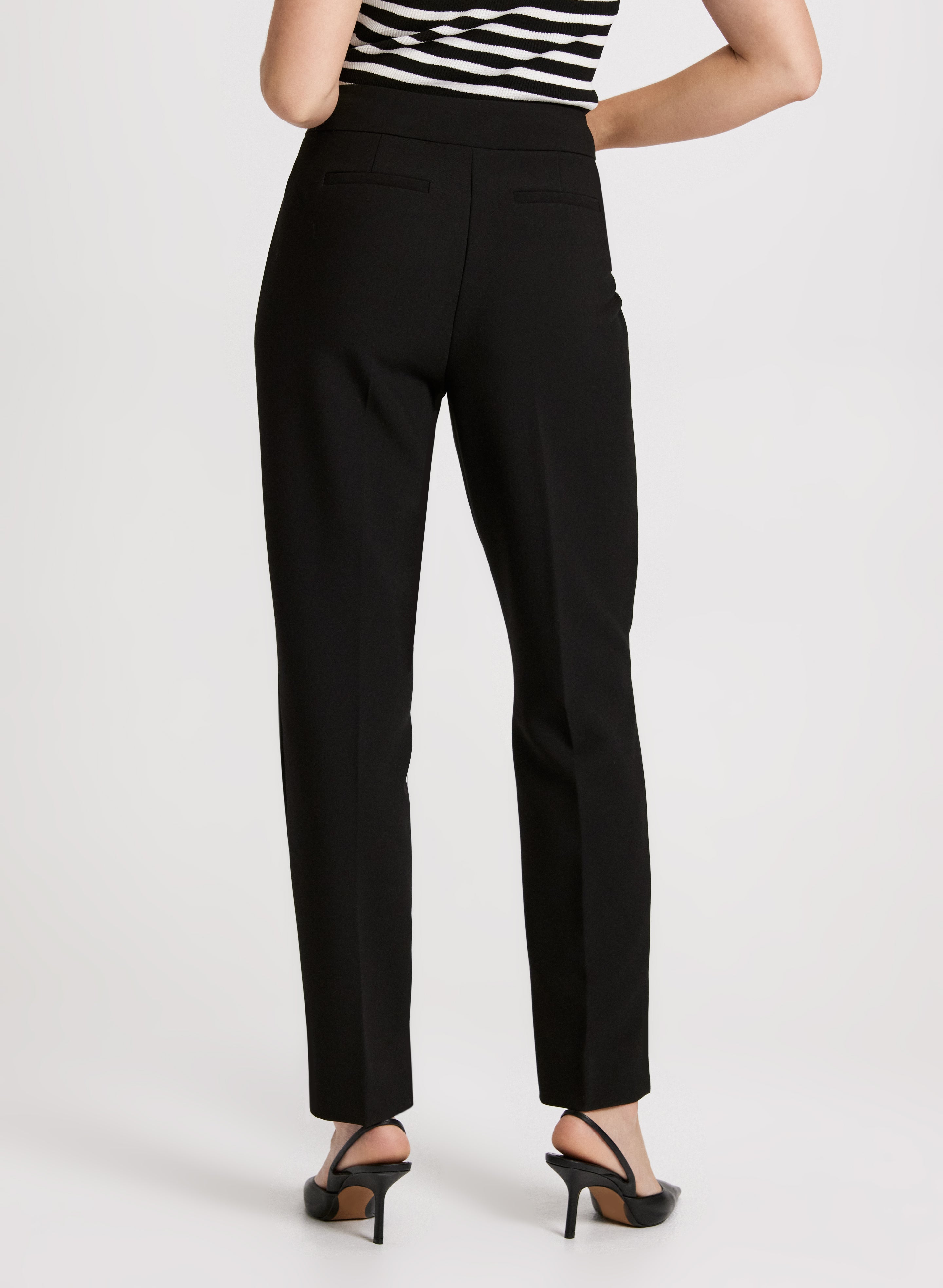 Emma Slim Leg Pants for Women - High Waist Stretchy Trousers, Comfortable Office Work Pants - Perfect for Business Casual, Workwear & Everyday Wear