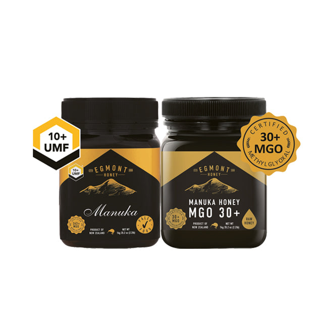 Egmont Manuka Honey UMF 10+ 1kg (2.2lb) & MGO 30+ 1kg (2.2lb) - Premium Raw New Zealand Honey for Immune Support, Digestion & Wellness - Perfect for Tea, Toast, Smoothies & Natural Remedies
