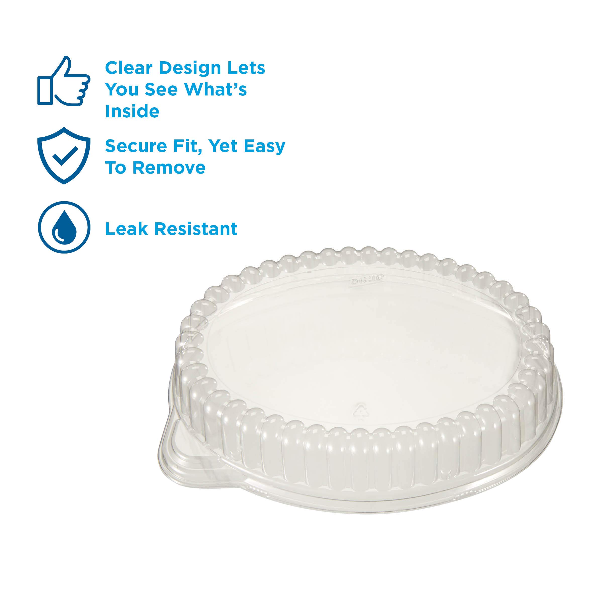 GP PRO Dixie Small Clear Plastic Dome Lids for Ultra Platters - 252 Count (4 Packs of 63) - Perfect for Catering, Parties & Food Service - BPA-Free Disposable Lids for Fresh Food Display
