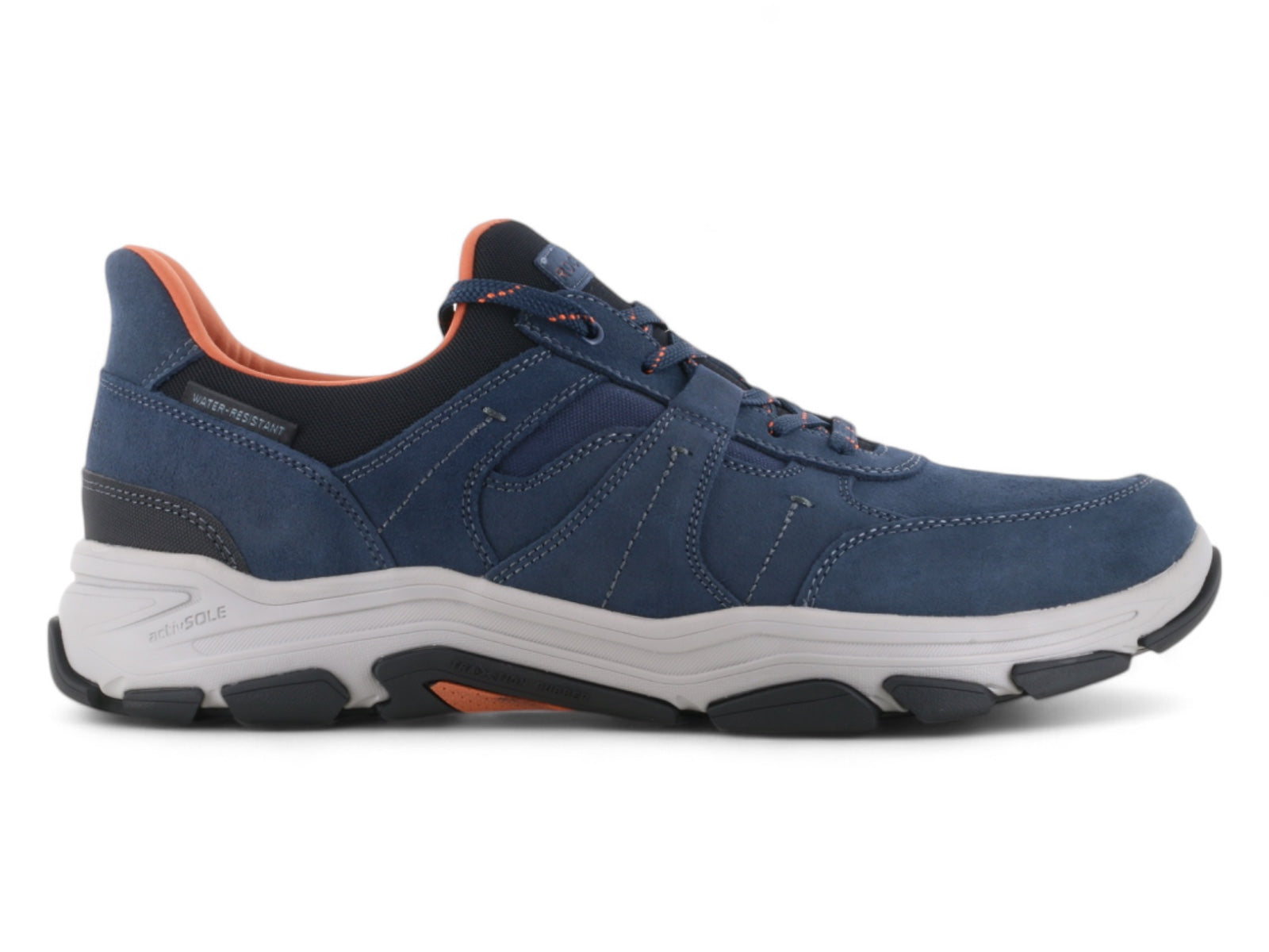 Rockport Rhett Step Activated Walking Shoes for Men - Comfortable & Supportive Blue Sneakers - Perfect for Walking, Travel & Everyday Wear