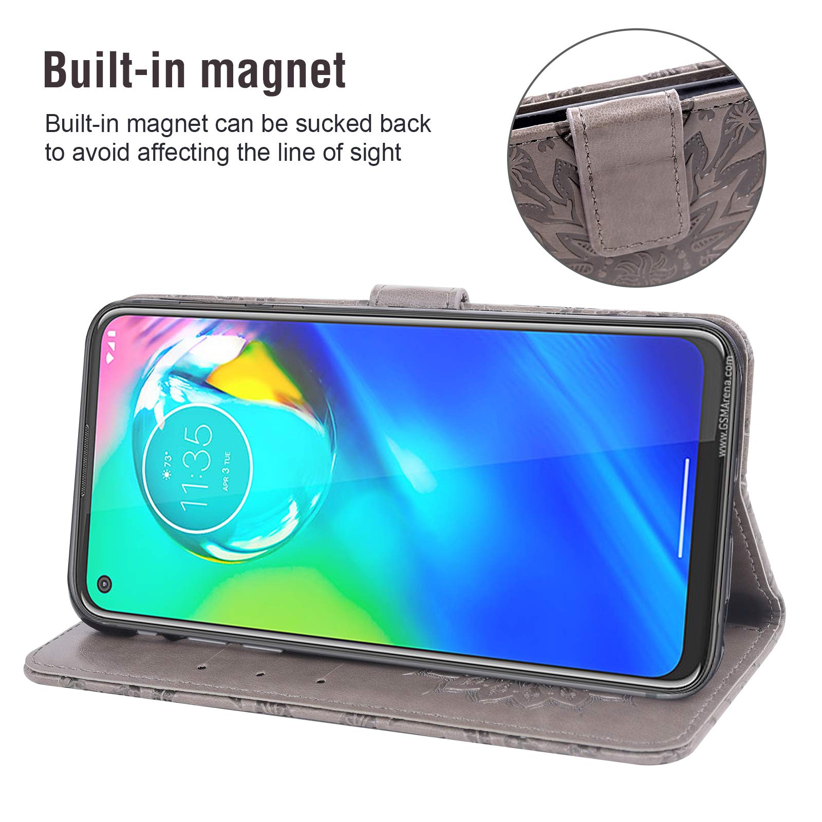 Motorola Moto G Power 2020 Case with Card Holder & Screen Protector - Durable Leather Flip Cover for Men & Women, Perfect for Travel & Daily Use