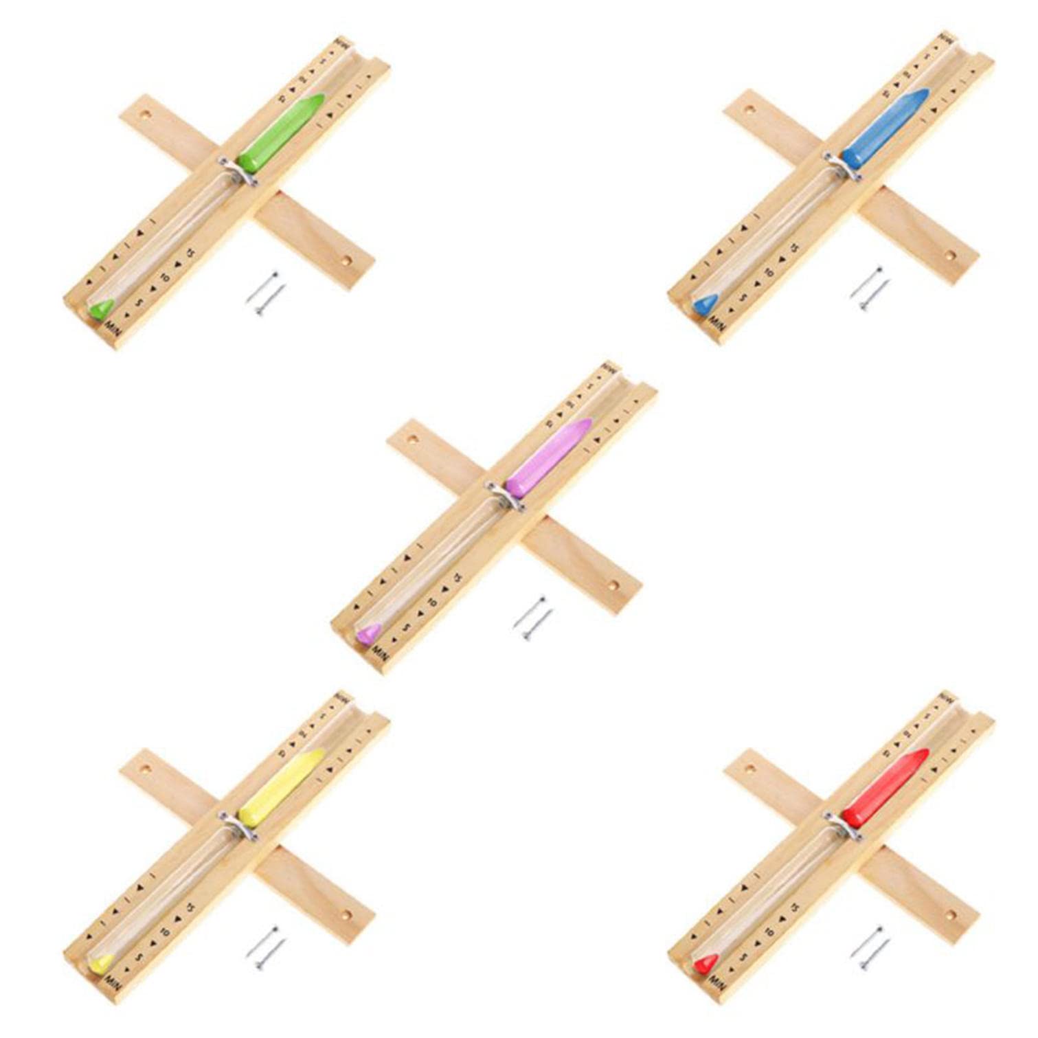 Wooden Sand Timer - 15 Minute Hourglass Clock for Sauna, Kitchen & Bathroom | Wall Mounted Rotating Sandglass Timer for Meditation, Yoga & Relaxation | Perfect Home Decor & Unique Gift Idea