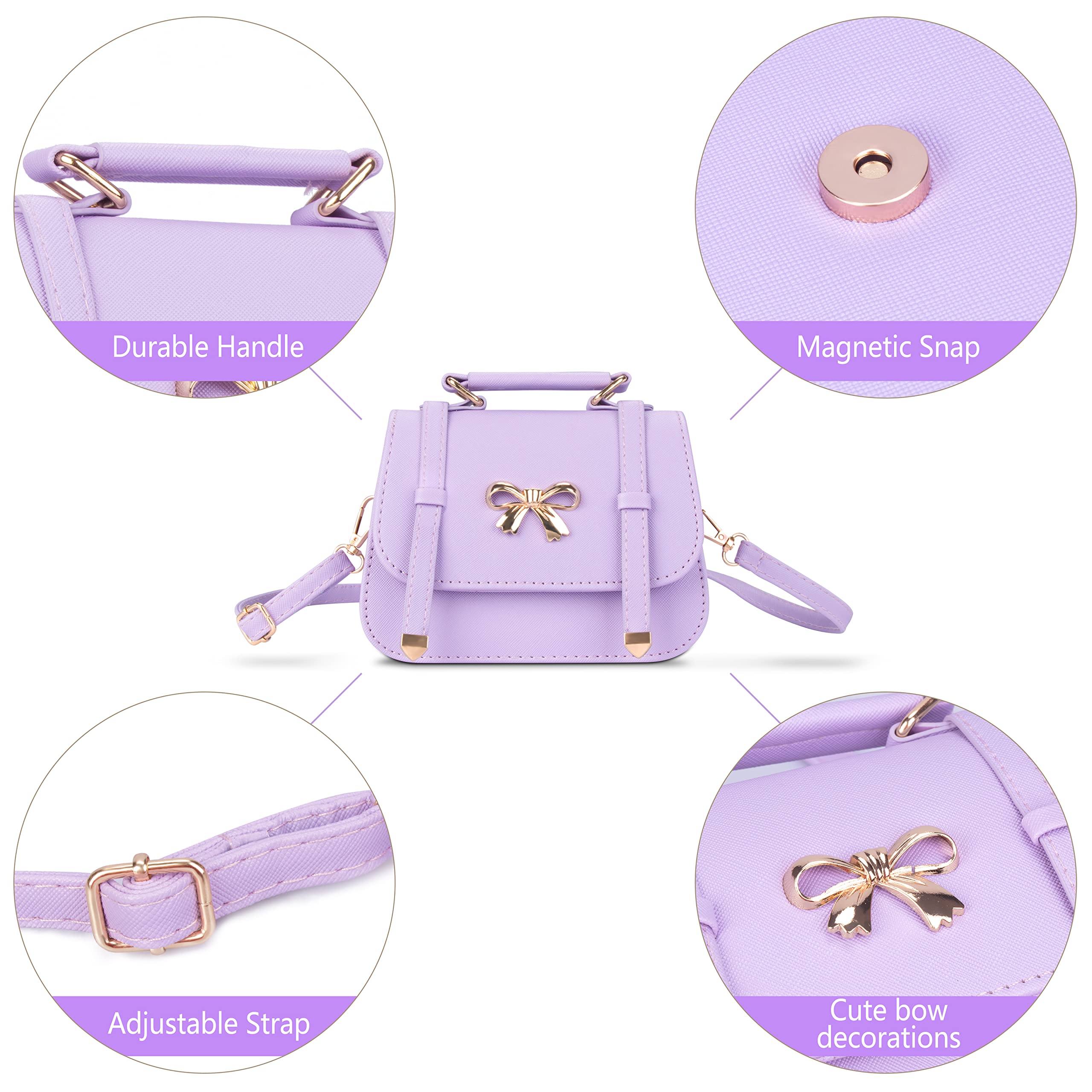 Cute Princess Crossbody Purse for Girls - Kids Shoulder Bag for Toddlers & Little Girls | Perfect Gift for Birthday, Party & Daily Use