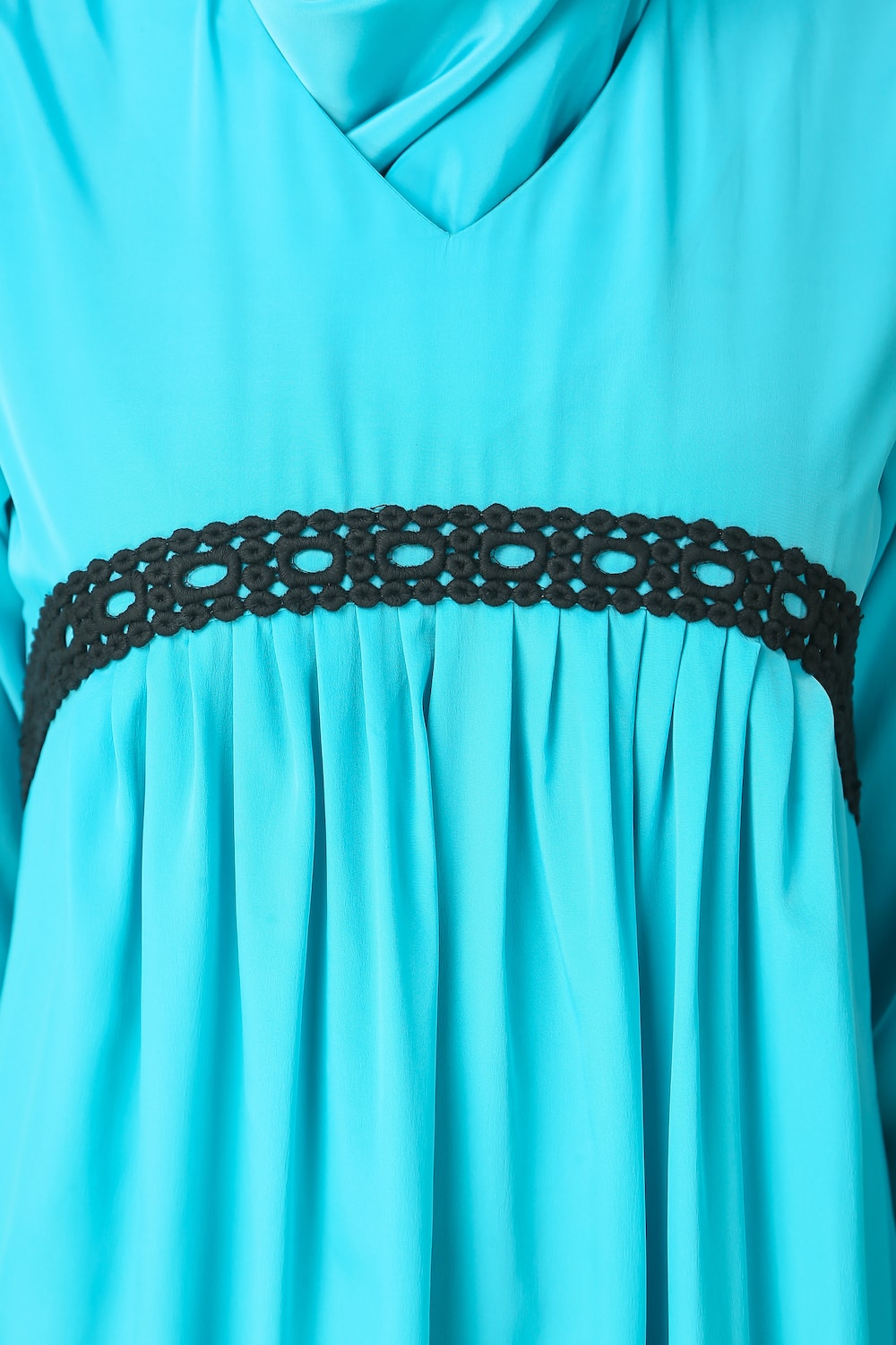Turquoise Maternity Salwar Kameez - Comfortable Crepe Fabric Indian Pregnancy Dress for Special Occasions & Baby Showers