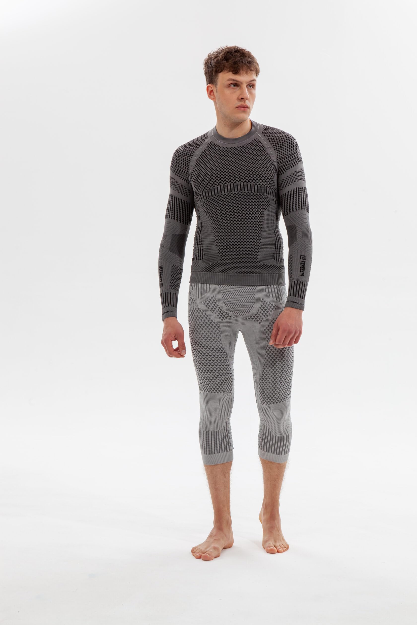 Men's Lightweight Compression Long Sleeve Shirt - Moisture Wicking Athletic Top for Workout, Running & Gym Training