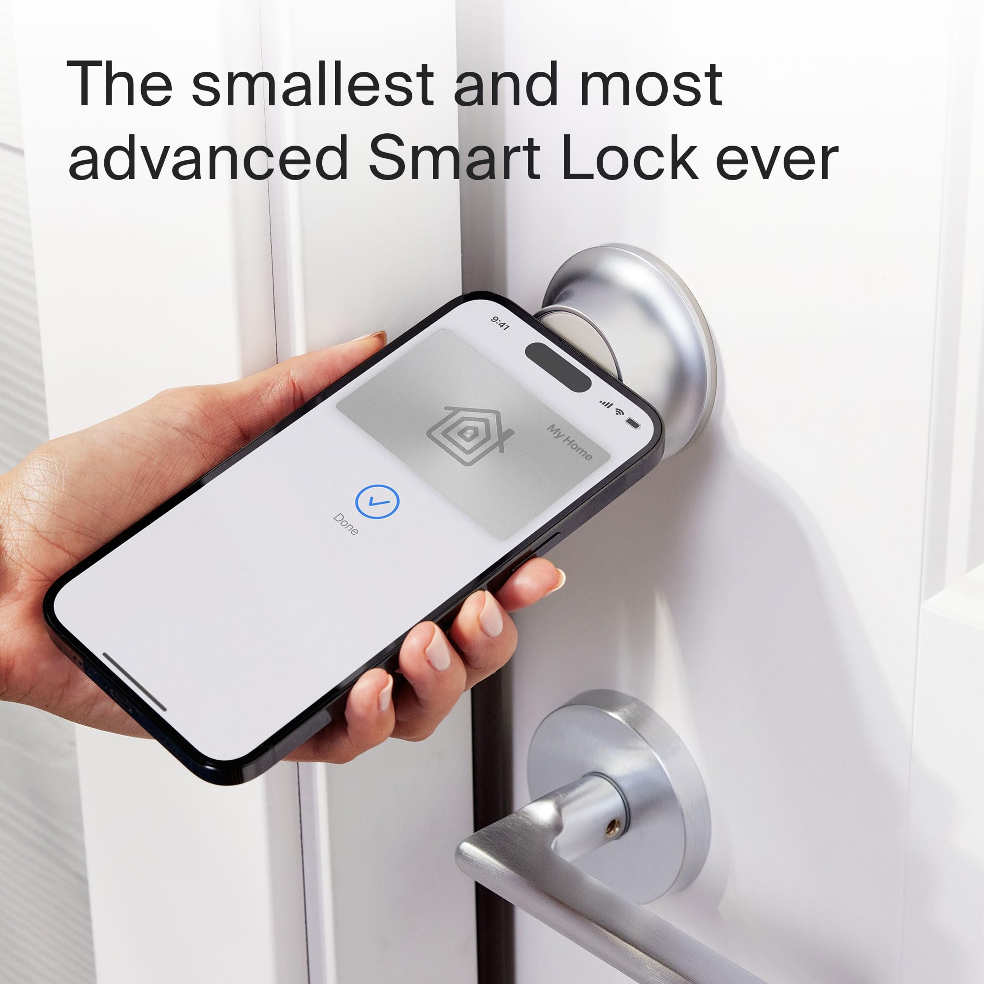 Level Lock+ WiFi Deadbolt Smart Lock - World's Smallest Smart Lock with Apple Home Key - Remote Access via iOS/Android App - Compatible with Apple Home, Alexa & Google Home (Satin Chrome) - Perfect for Smart Homes, Vacation Rentals & Airbnb Properties