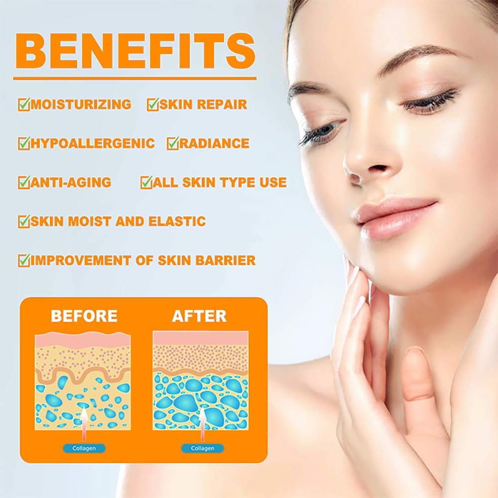 **Collagen Face Mask - Soluble Melting Film for Forehead & Cheeks, Moisturizing & Anti-Wrinkle Care, Skin Soothing & Firming Treatment - Improves Elasticity for Smooth Skin | Perfect for Daily Skincare & Spa Nights**