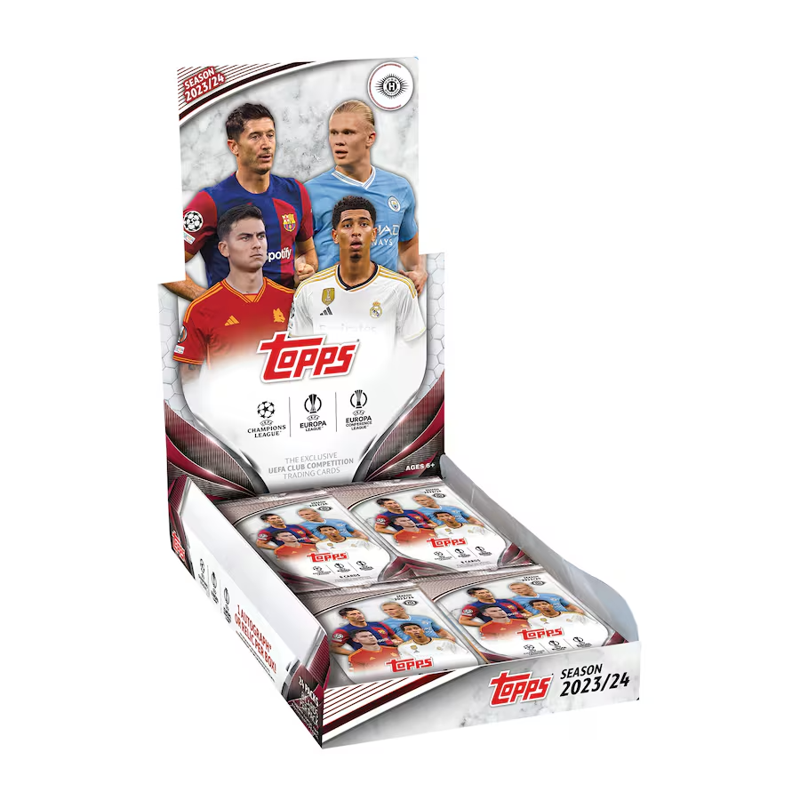 2023-2024 Topps Chrome UEFA Club Competition Soccer Trading Cards Hobby Box - Collectible Football Cards for Fans & Investors (Perfect for Gift Giving, Fantasy Sports & Memorabilia Collections)