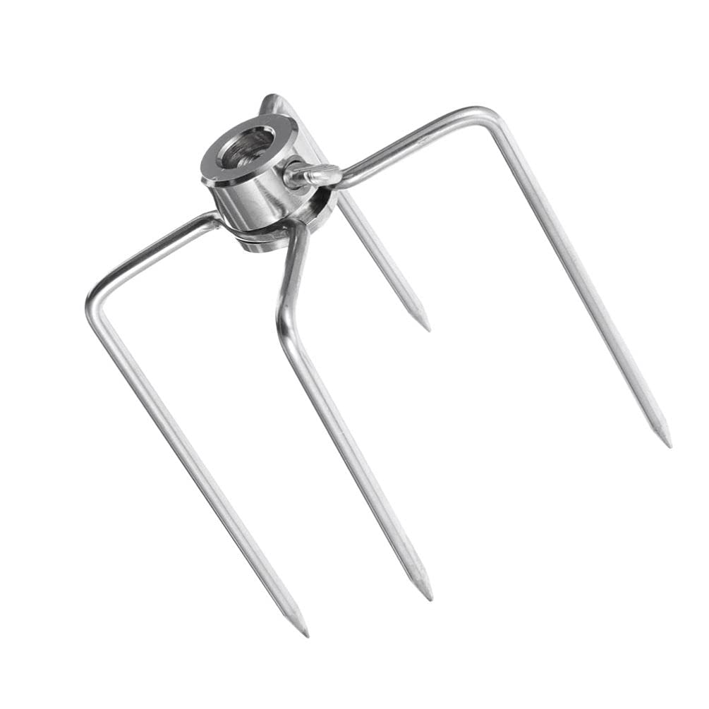 Stainless Steel BBQ Rotisserie Fork for Chicken - Cabilock 1pc Air Fryer & Grill Accessory - Perfect for Rotating Roasts, Air Frying & Outdoor Grilling