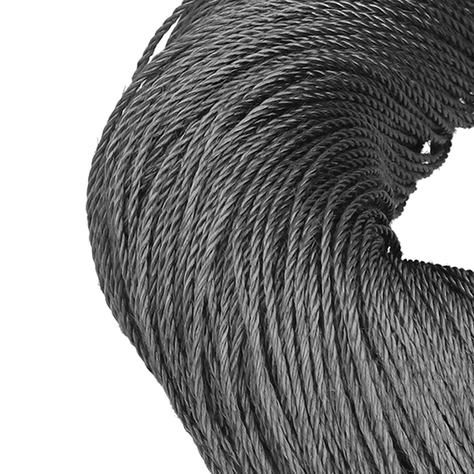1kg High Strength Carbon Fiber Rope - Flexible 5mm Graphite Rope for Negative Ion Conductive Electrodes, High Temperature Sewing & DIY Projects | Perfect for Electrical Conductivity, Crafting & Industrial Applications