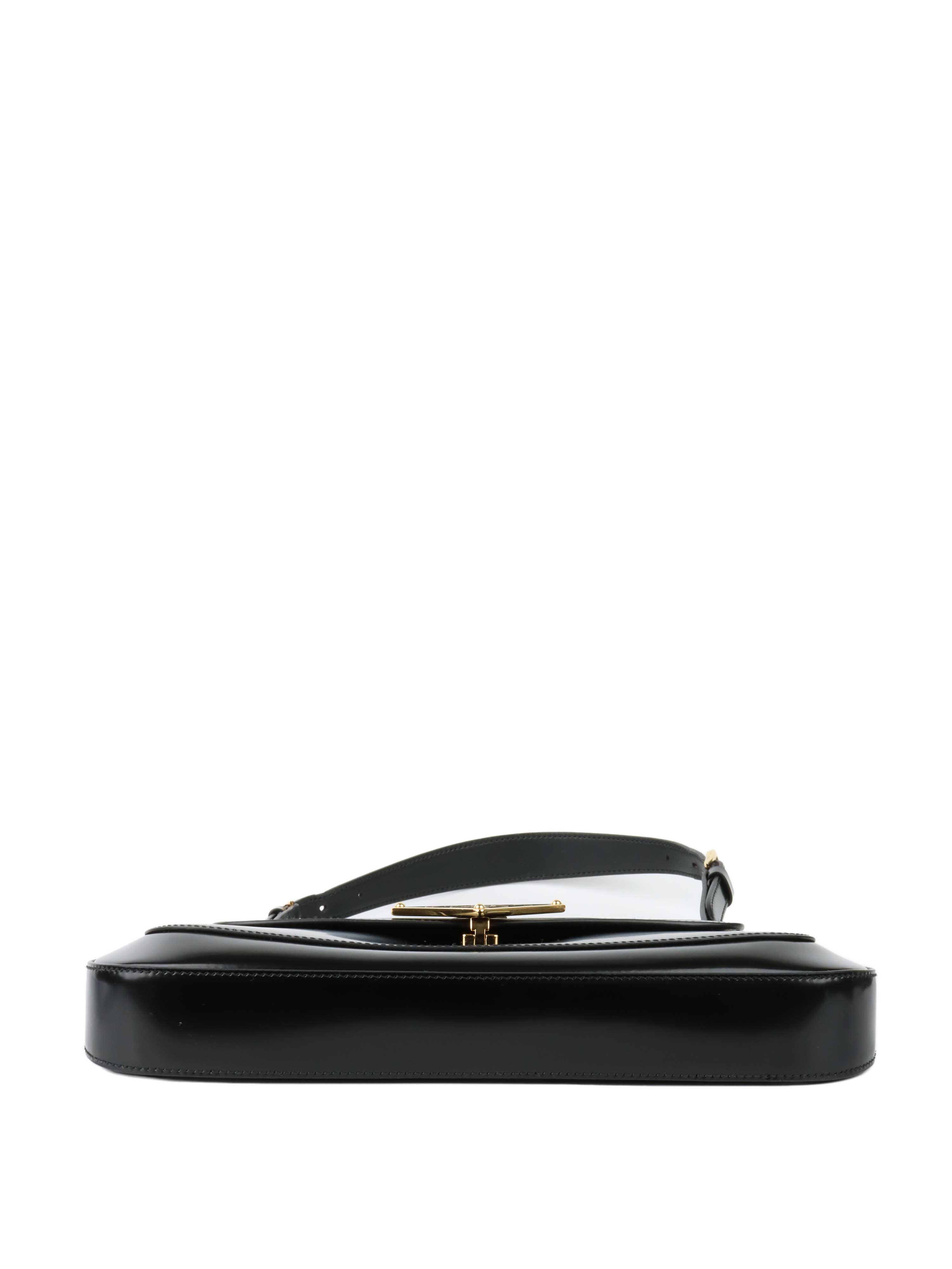 Prada Black Leather Shoulder Bag for Women - Luxury Designer Handbag Purse for Work, Travel & Everyday Use