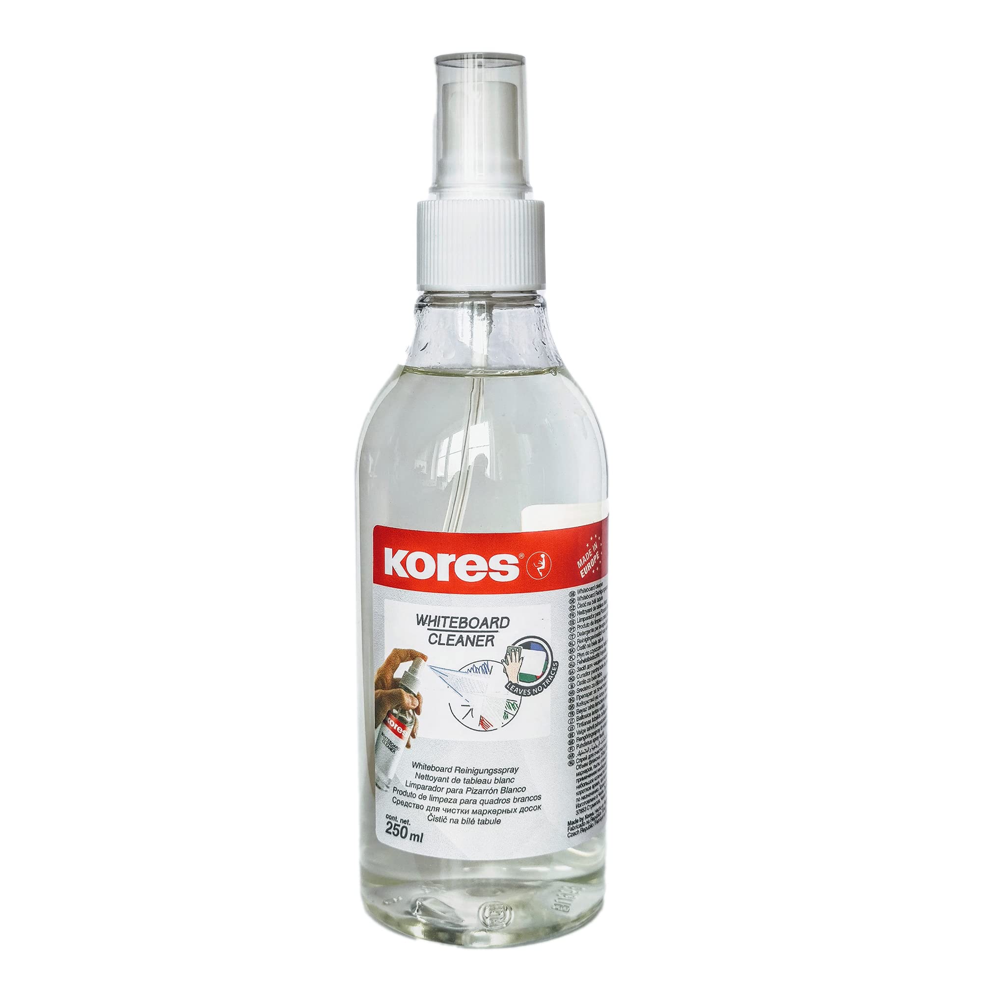 Kores 250ml Whiteboard Cleaner Spray - Fast Drying, Streak-Free Formula for Whiteboards, Glass Boards & Dry Erase Markers | Ideal for Offices, Classrooms & Home Use