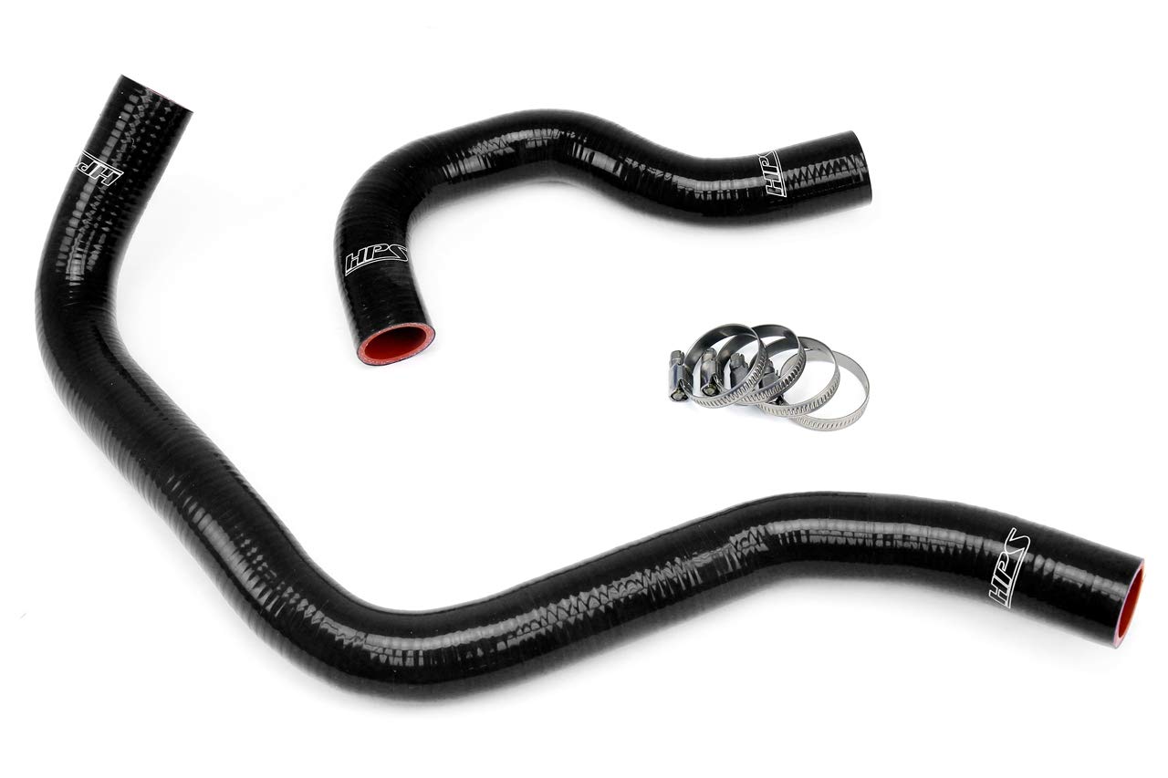 HPS 57-1002-BLK Black Silicone Radiator Coolant Hose Kit - High Performance Cooling System Upgrade for Cars, Trucks & SUVs - Perfect for Engine Protection & Temperature Regulation in Extreme Conditions