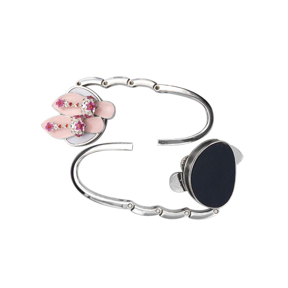Foldable Metal Purse Hook - Portable Handbag Hanger for Tables, Restaurants & Travel - Durable Bag Holder for Women's Purses, Totes & Shopping Bags (Great for Dining Out, Shopping & Closet Storage)