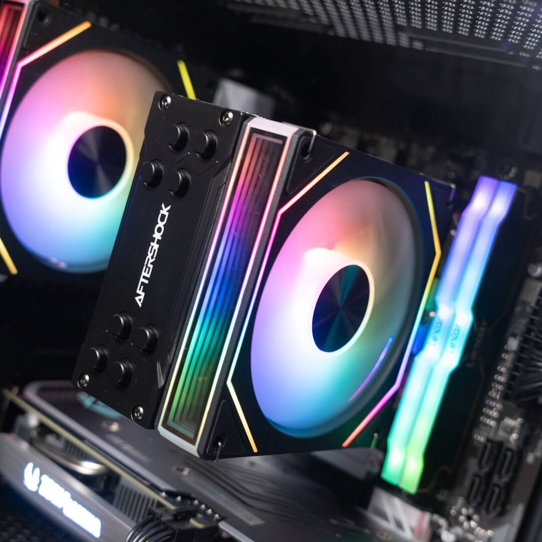 Aftershock RAPID Gaming PC - AMD Ryzen 5 7400F Processor, NVIDIA RTX 4060 Graphics - High Performance Desktop Computer for Gaming, Streaming & Content Creation