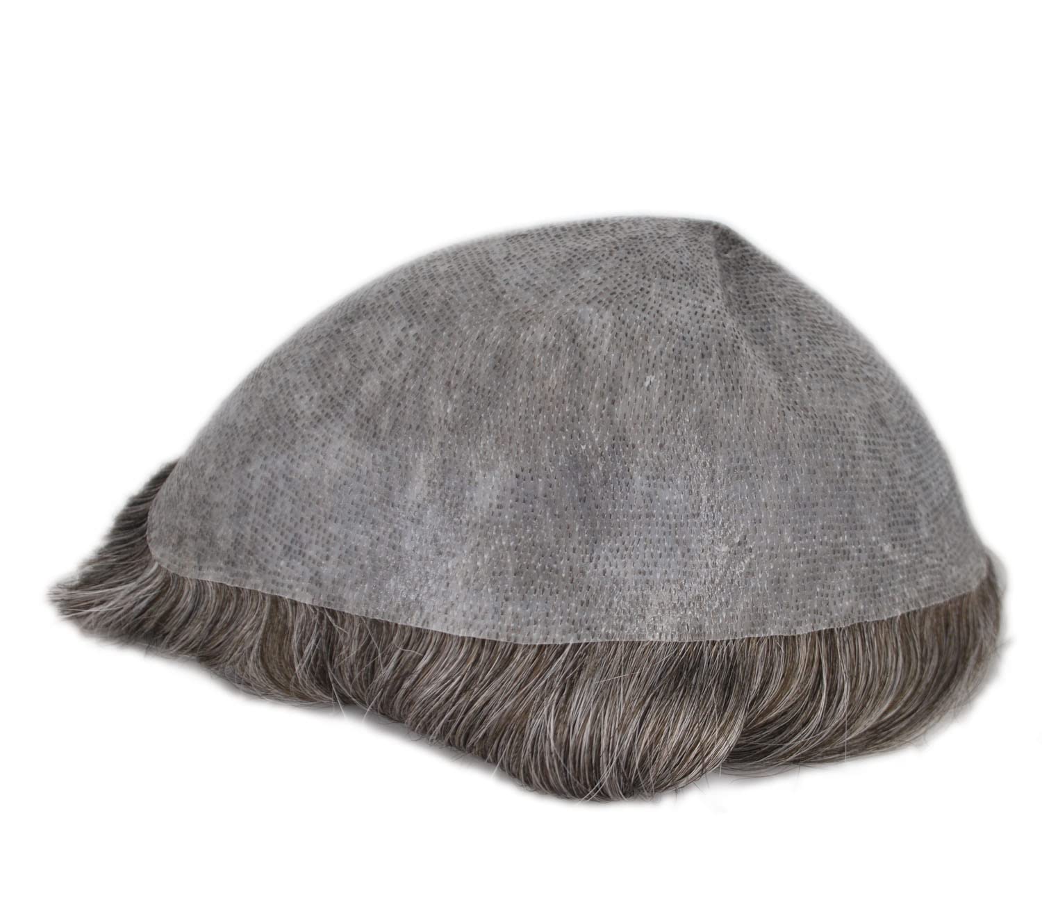 Premium Thin Skin Human Hair Toupee for Men - Dark Brown with 60% Gray Mix (260#-2#) | Natural Looking Hairpiece for Thinning Hair | Perfect for Daily Wear, Special Occasions & Professional Settings