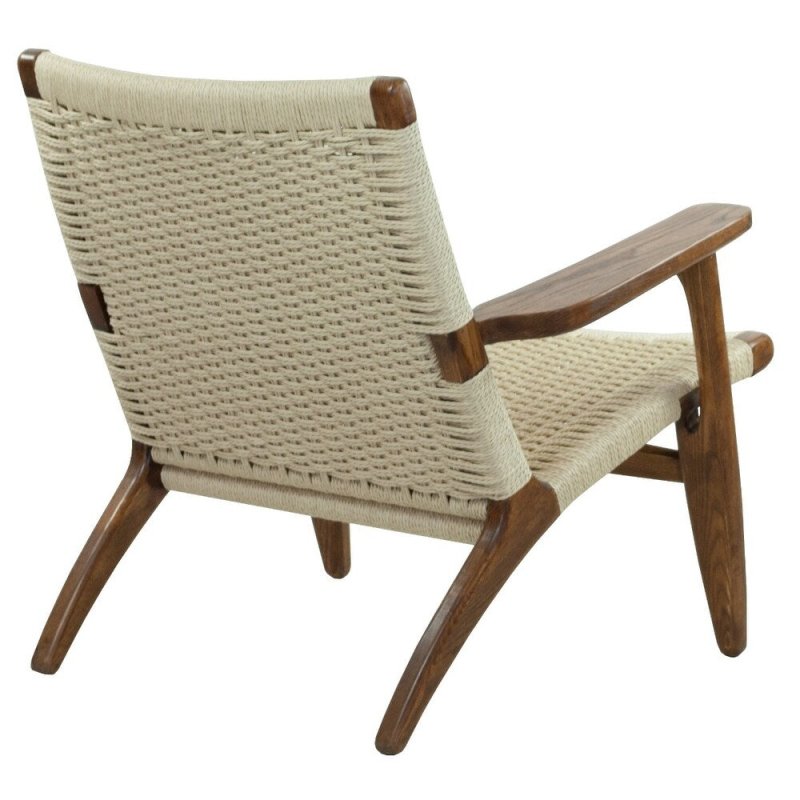 Modern Danish Design Coastal Lounge Chair - Japandi Outdoor Patio Armchair by Hans Wegner | Perfect for Beach Houses, Poolside Relaxation & Scandinavian-Inspired Gardens