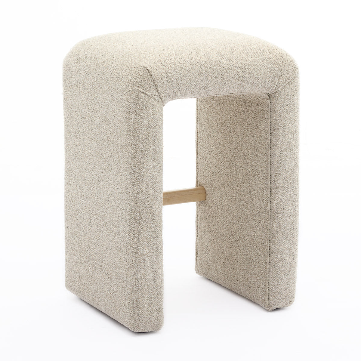 Camille Fabric Bar Stool - Modern Kitchen Counter Height Stool with Padded Seat - Perfect for Breakfast Nook, Home Bar & Dining Room Decor