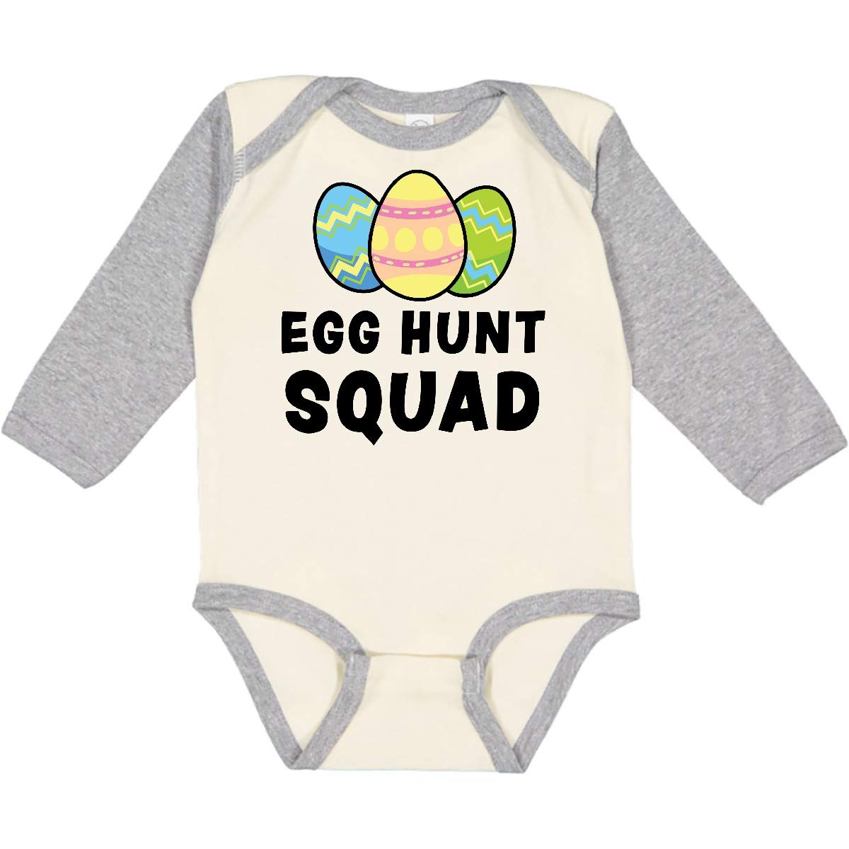 Inktastic Egg Hunt Squad Easter Baby Long Sleeve Creeper - Adorable Easter Outfit for Boys & Girls - Perfect for Easter Egg Hunts, Family Photos & Holiday Celebrations