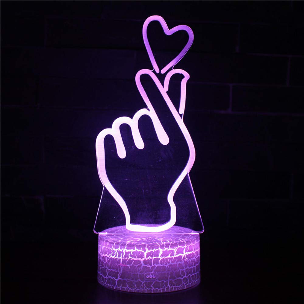 3D Illusion LED Night Light - 7 Color Changing Mood Lamp with Abstract Artist Graphics for Kids Room | Cute Cartoon Atmosphere Light, Perfect Gift for Children & Nursery Decor (Model KSM01)