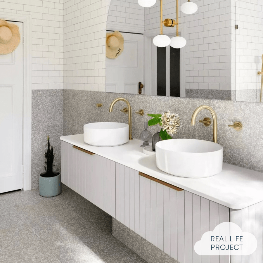 Premium Paddington Grey Terrazzo Look Tile - Stylish Floor & Wall Tile for Kitchen, Bathroom & Living Room - Durable & Easy to Clean Ceramic Tile for Modern Home Decor