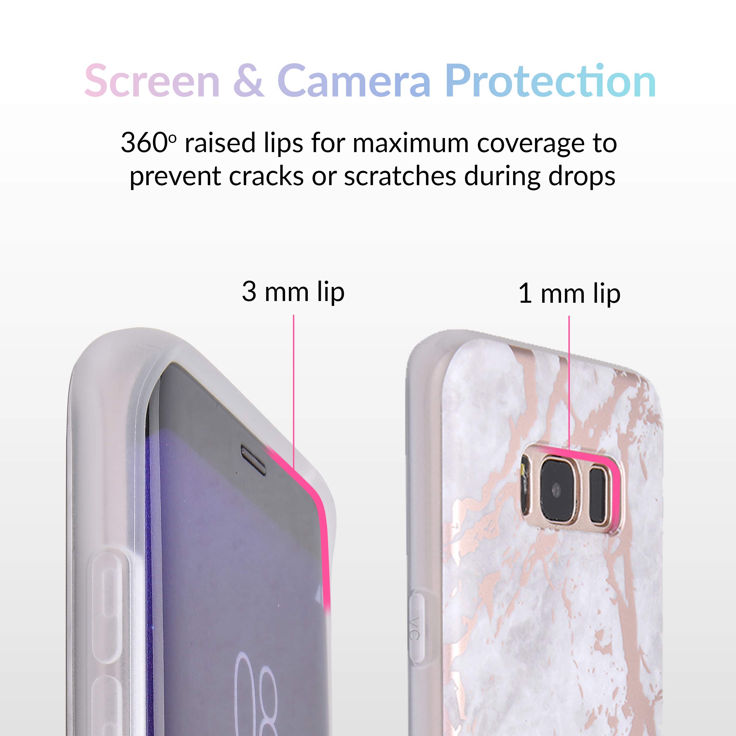VELVET CAVIAR Samsung Galaxy S8 Case for Women - Cute Protective Phone Cover with White Marble & Rose Gold Design | Perfect Gift for Her, Everyday Use & Fashion Accessory