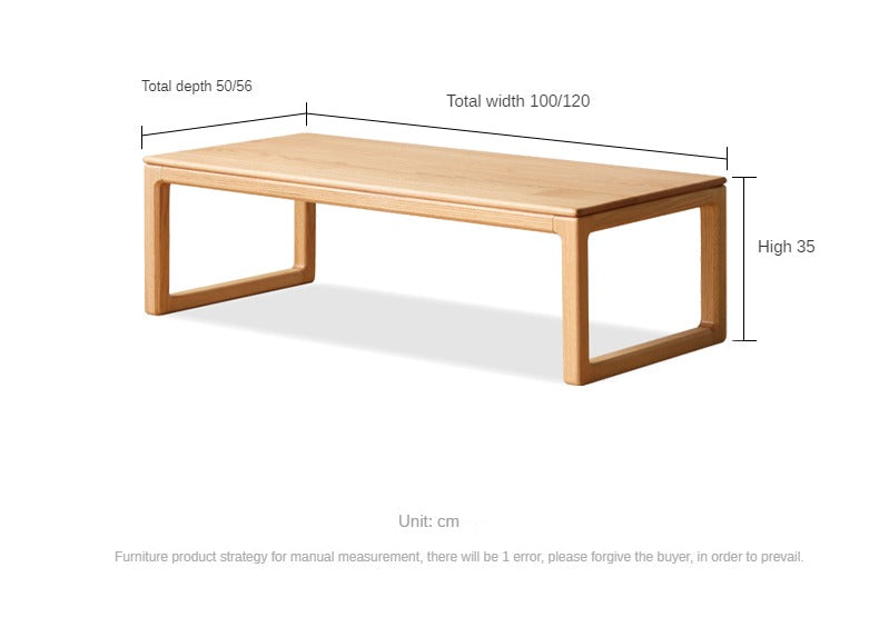 Premium Solid Oak and Ash Wood Tea Table - Handcrafted Rustic Coffee Table for Living Room, Lounge, or Patio - Perfect for Tea Time, Reading, and Relaxation