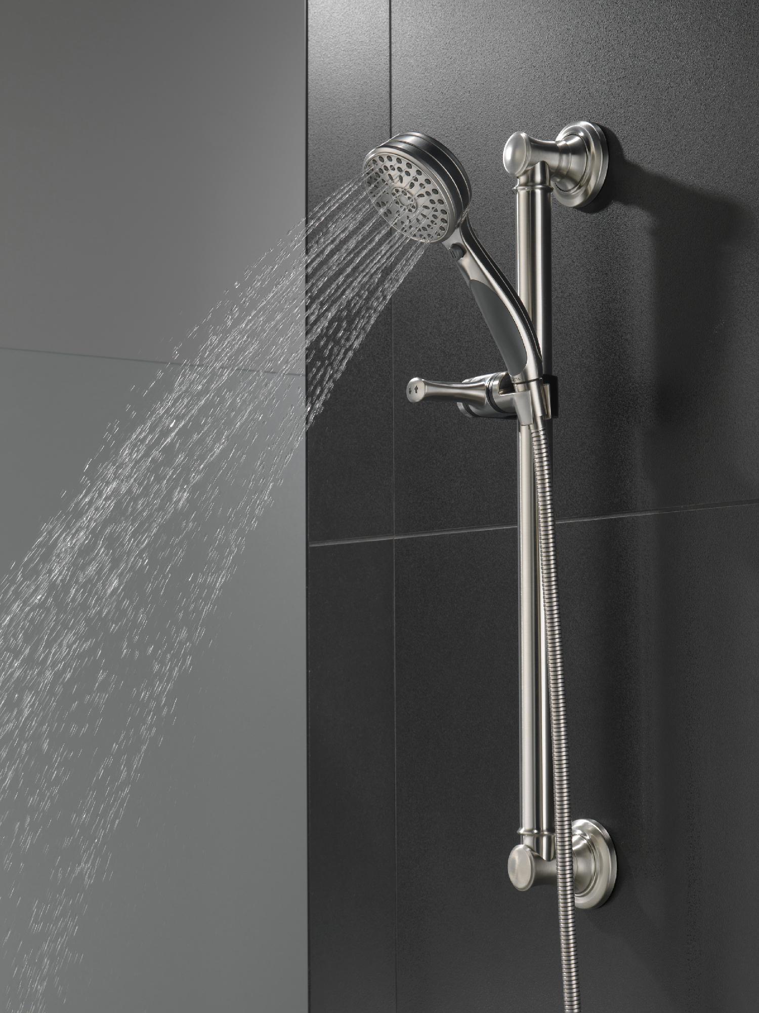ActivTouch 9-Setting Hand Shower with Slide Bar - Stainless Steel 51900 SS Delta - Perfect for Bathroom, Spa, and Relaxation at Home