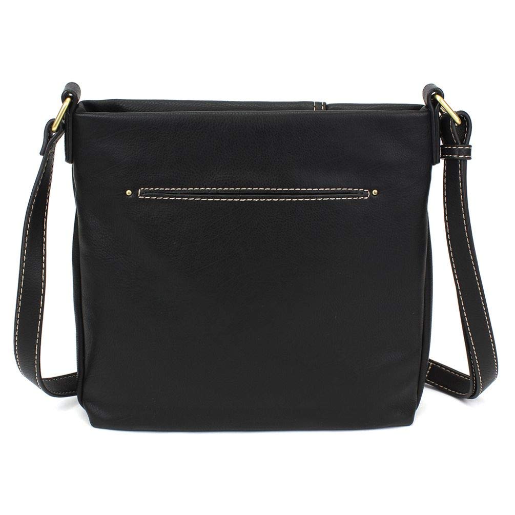 CHALA Women's Laser Cut Crossbody Bag - Faux Leather Purse with Adjustable Strap, Black - Perfect for Work, Travel & Everyday Use