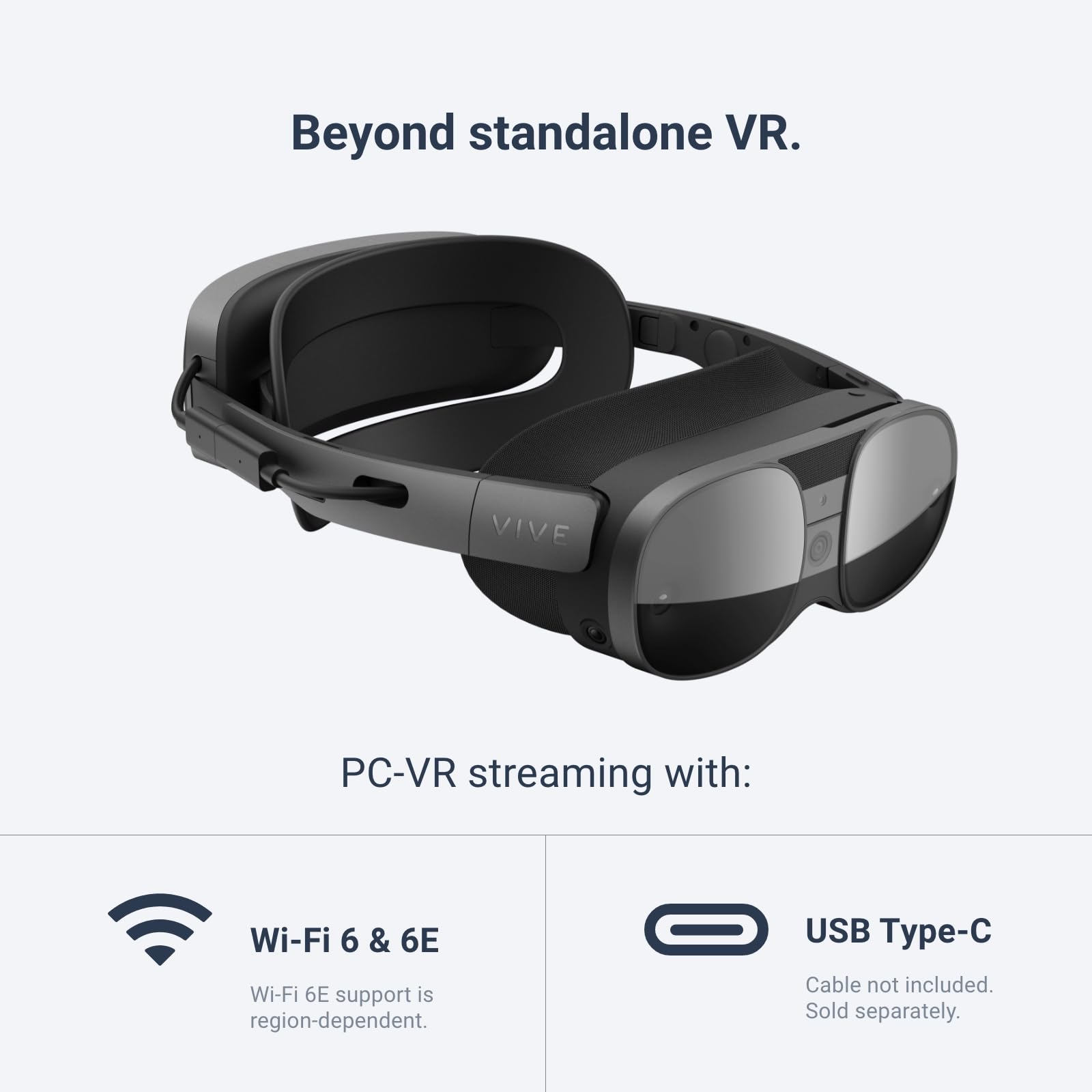 HTC Vive XR Elite VR Headset with Deluxe Pack - Wireless Mixed Reality & PC VR System with Motion Controllers & Starter Game Bundle for Immersive Gaming, Virtual Travel & Professional Training
