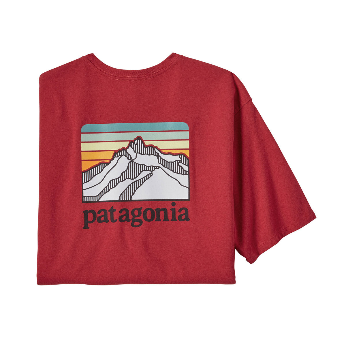 Men's Line Logo Ridge Pocket T-Shirt - Comfortable Casual Tee for Everyday Wear, Street Style & Outdoor Activities