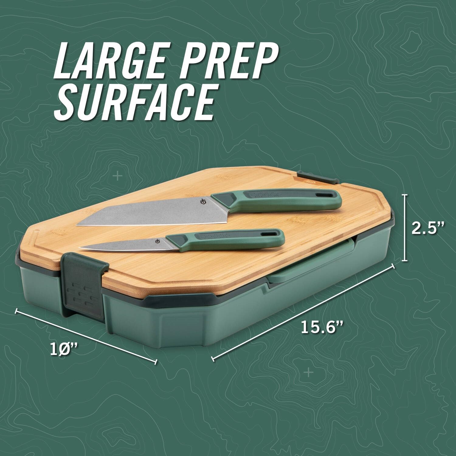 Gerber Gear ComplEAT Cutting Board Set - Premium Polypropylene & Bamboo Cutting Boards with Chef's Knife & Paring Knife - Compact Nesting Design for Camping, RV & Small Kitchen Spaces