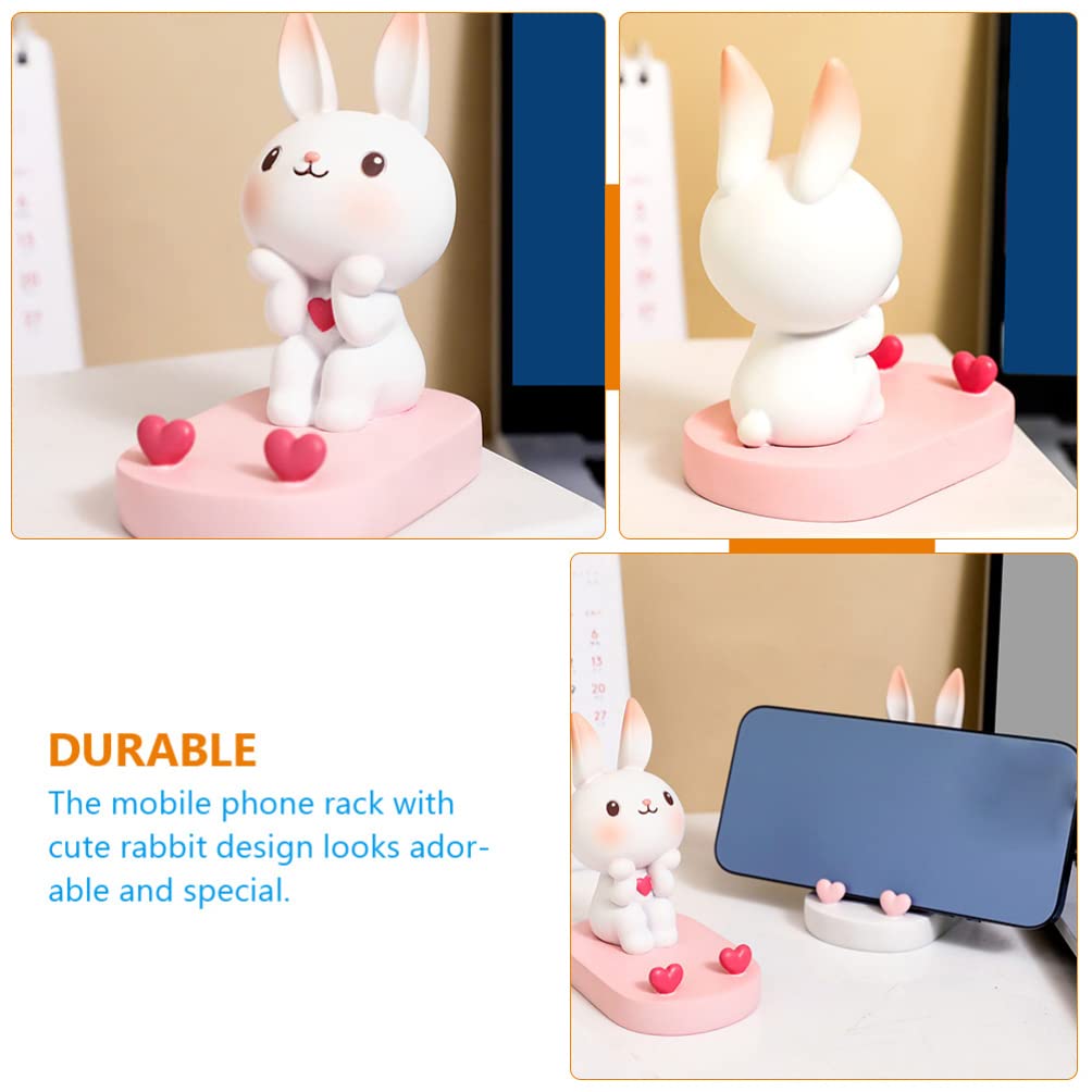 Cute Rabbit Phone Stand Holder - Adjustable Cartoon Animal Smartphone Stand for Desk, Bed, Car & Office Use | Gatuida