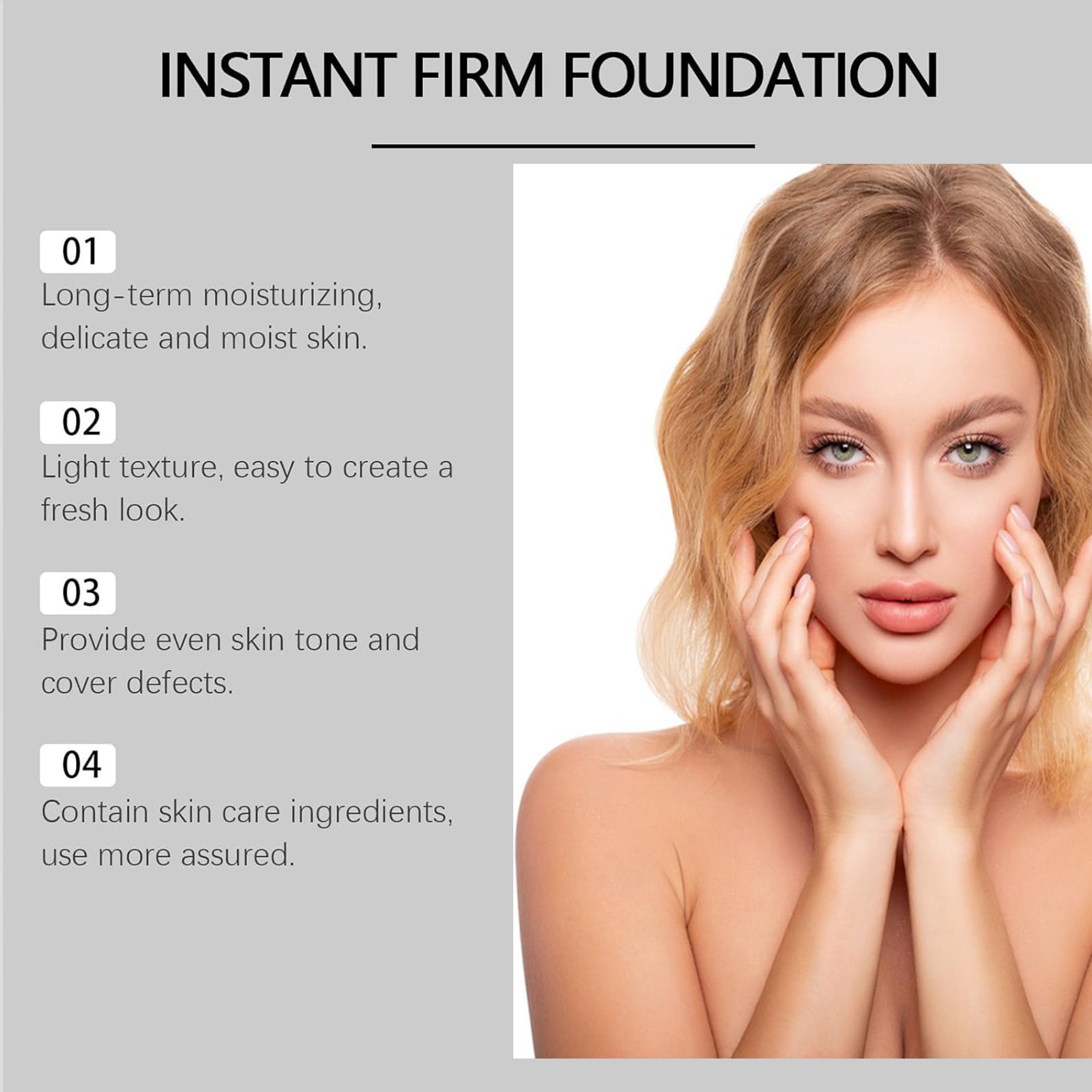 Naivetu Color Changing Foundation - Adjusts to Your Skin Tone, Liquid Base Makeup for Mature Skin, 2PCS Set | Perfect for Daily Wear & Special Occasions