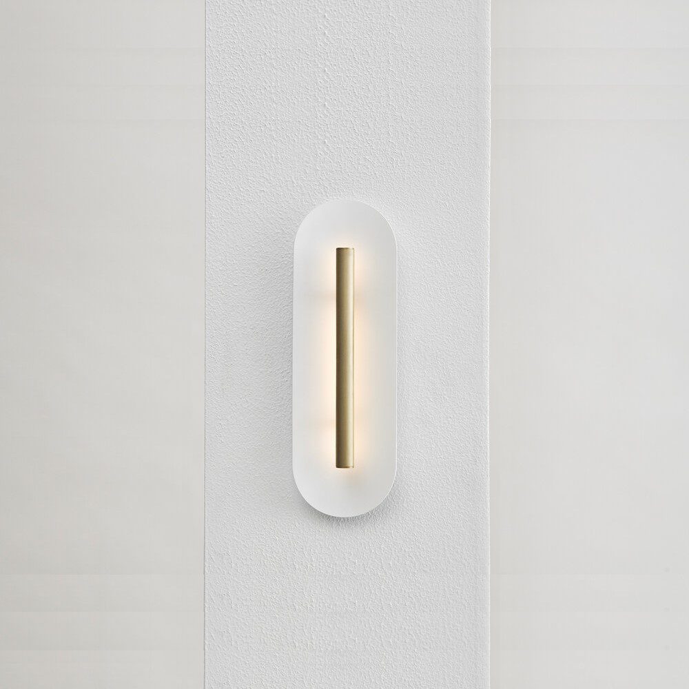 BEN TOVIM DESIGN Reflector Wall Light Sconce - Brushed Anodized Gold Finish | 2 Size Options | Modern Lighting for Living Room, Bedroom & Hallway