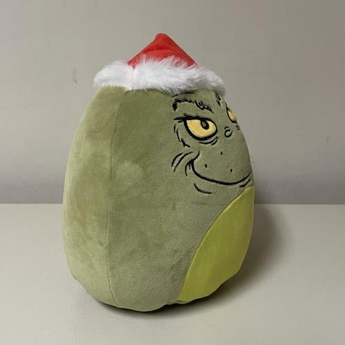 Official Squishmallows 8 Inch Grinch in Santa Hat Soft Plush Toy - Perfect for Christmas Gifts, Kids Bedroom Decor & Holiday Stocking Stuffers