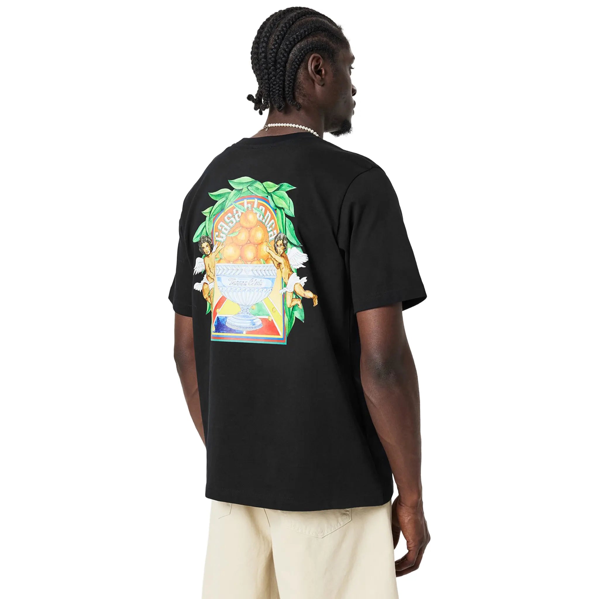 Casablanca Casa Triomphe Black T-Shirt for Men - Premium Cotton Crew Neck Tee for Casual Wear, Street Style & Everyday Outfits