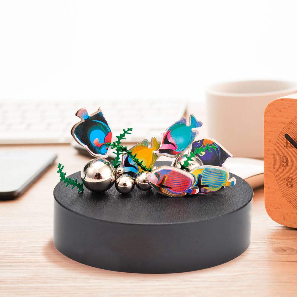 PowerTRC Desktop Sculpture Aquarium Fish Fidget Toy - Stress Relief & Anxiety Relief Office Desk Accessories | Perfect for Work, Study & Home Decor Gifts