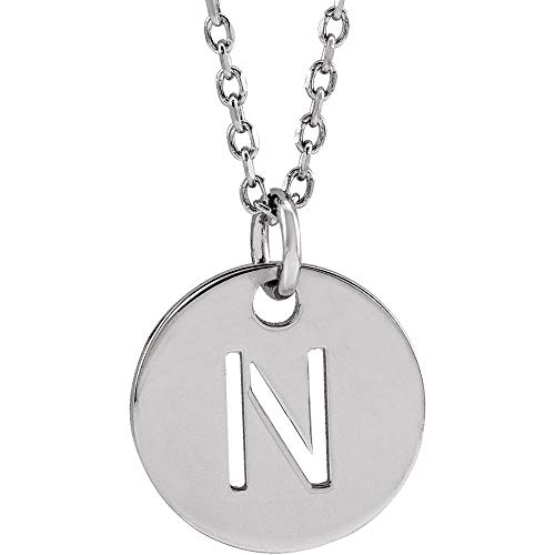 Alphabet Initial Necklace Adjustable 16-18