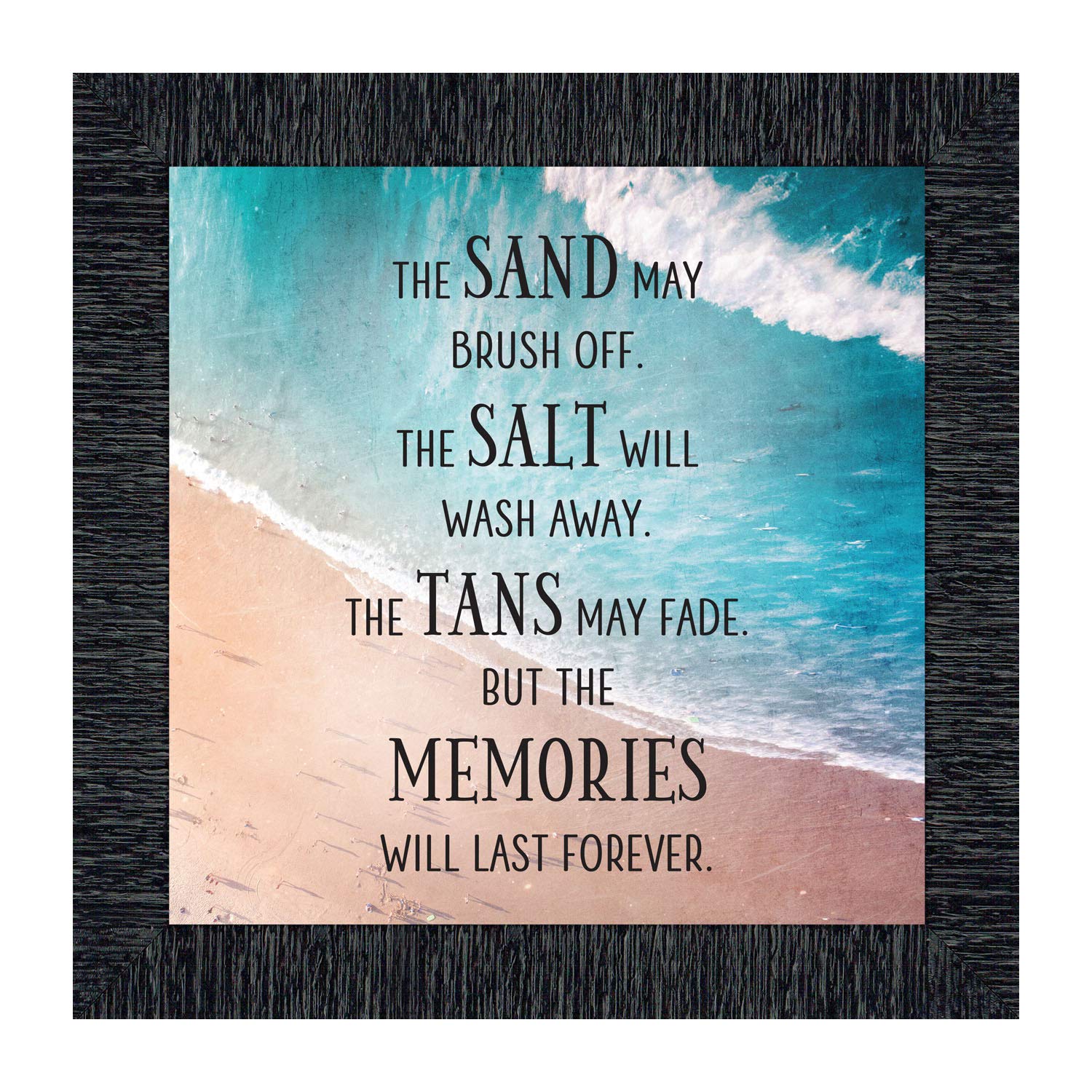Memories Last Forever 10x10 Picture Frame - Ocean Themed Home Décor for Family Vacation Photos | Perfect for Beach House, Living Room & Gift Giving