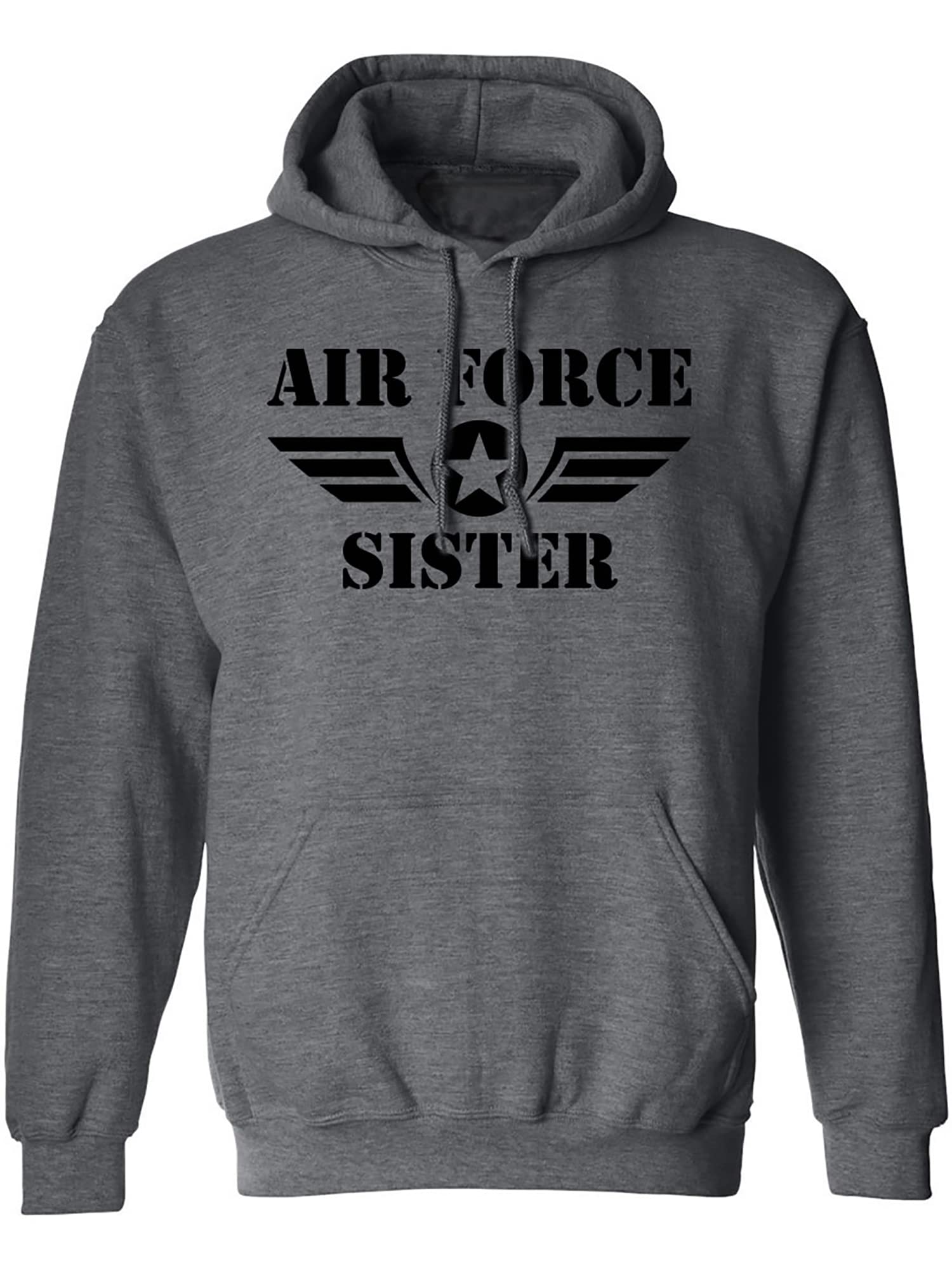 Zerogravitee Air Force Sister Hooded Sweatshirt - Comfortable Women's Pullover for Military Support, Casual Wear & College Campus Fashion
